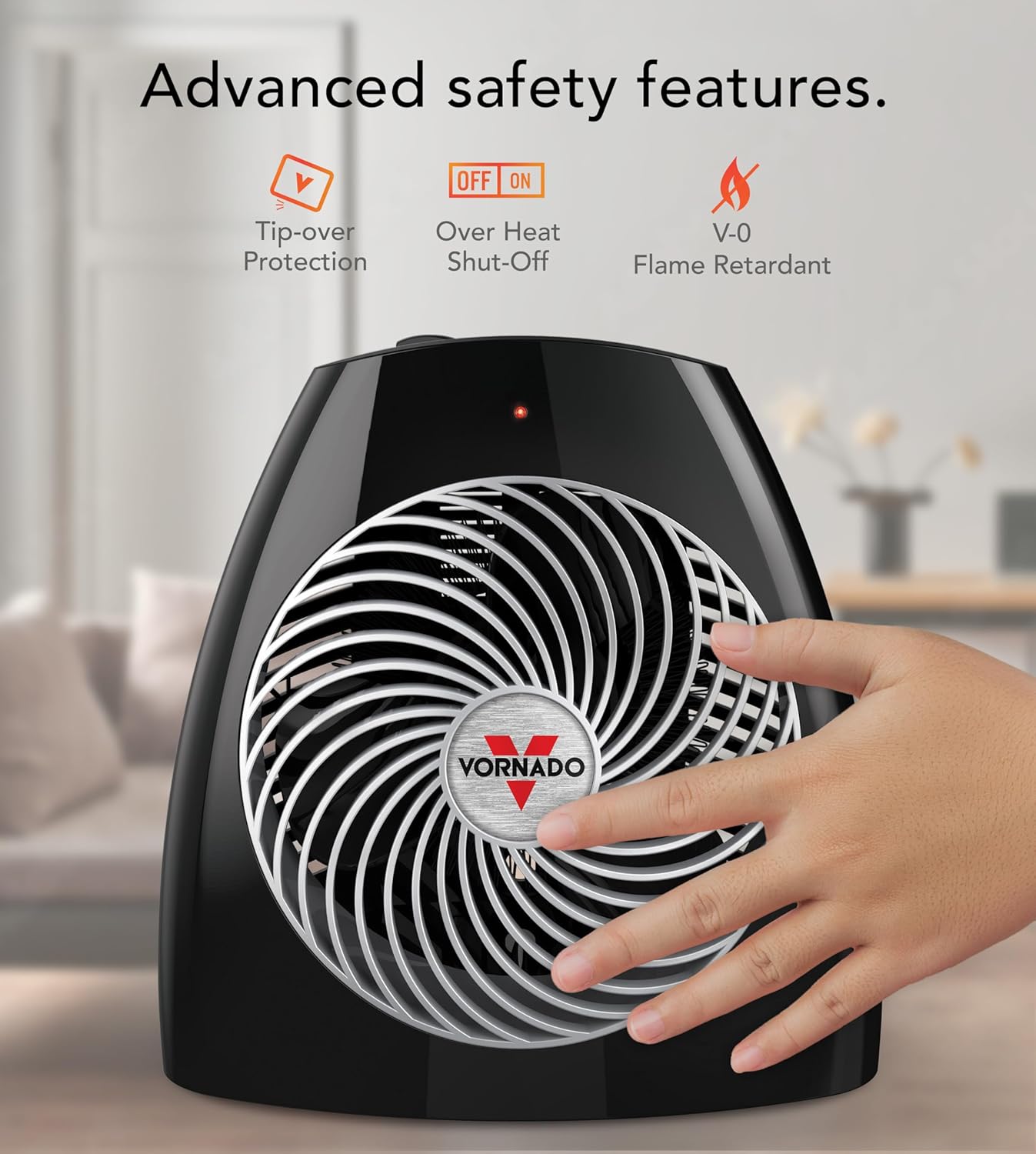 Vornado Space Heater With 3 Heat Settings and Safety Shut-Off