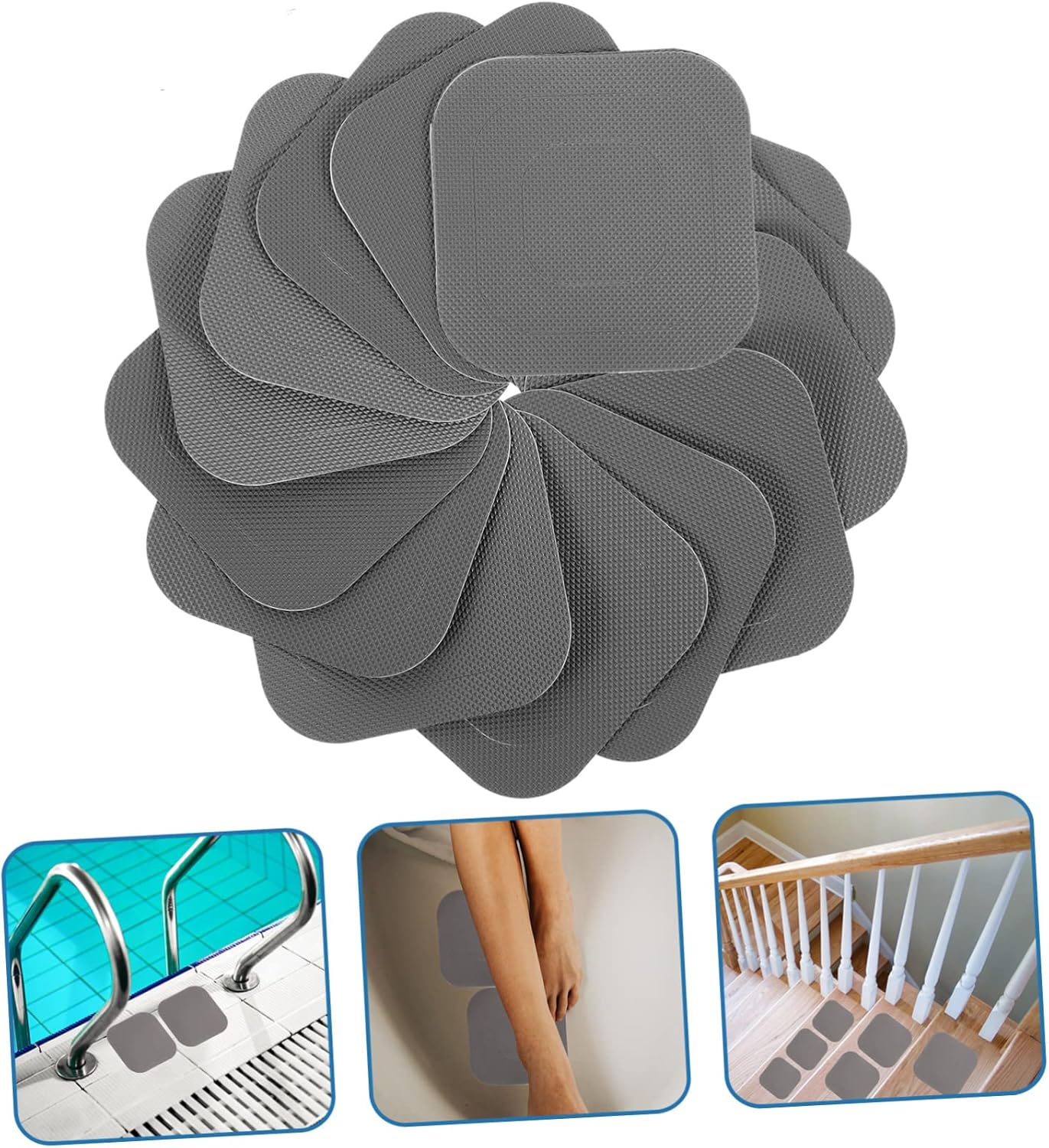 Holibanna 20 Sheet Non-Slip Bathroom Stickers