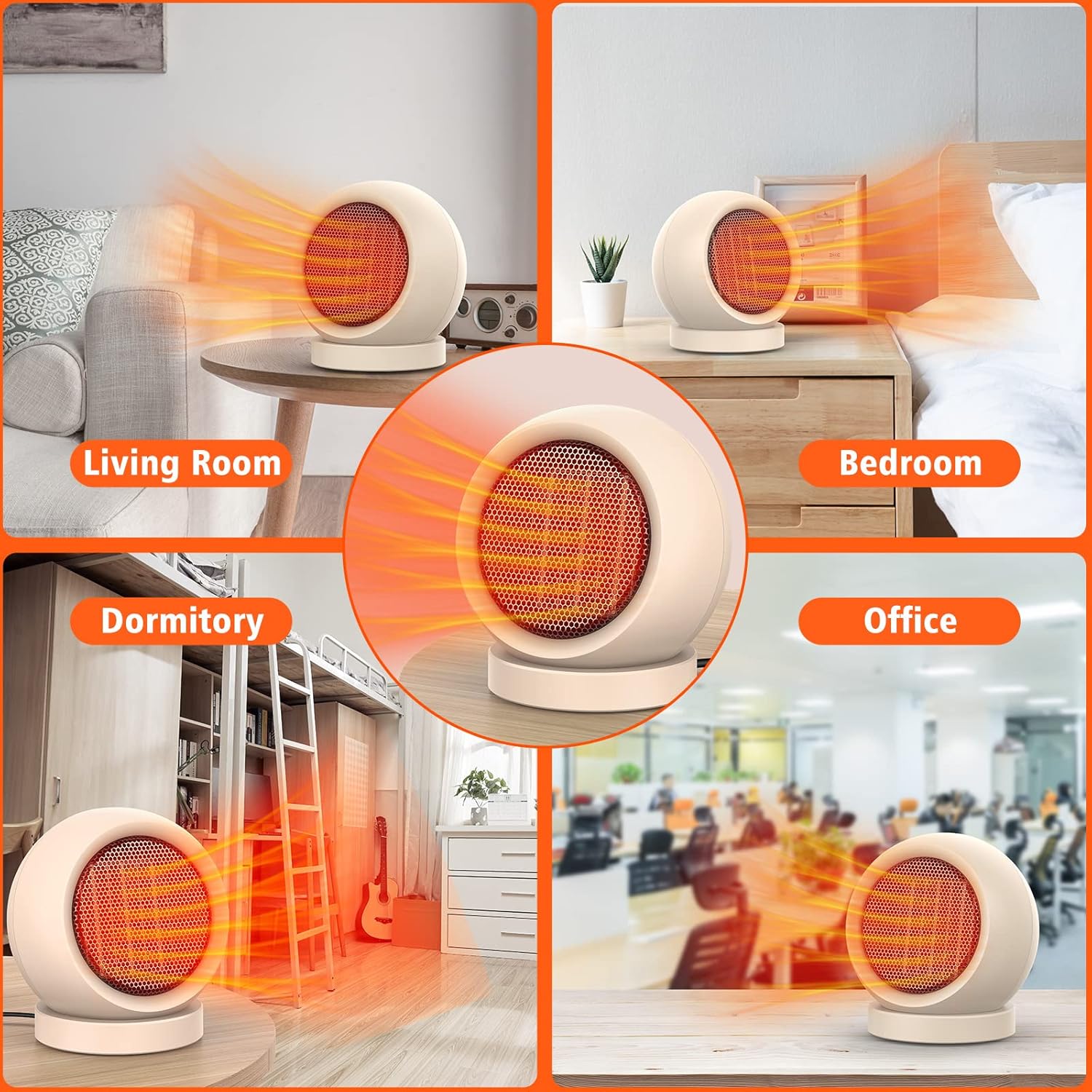 Coolfor Space Heater with PTC Ceramic Heating
