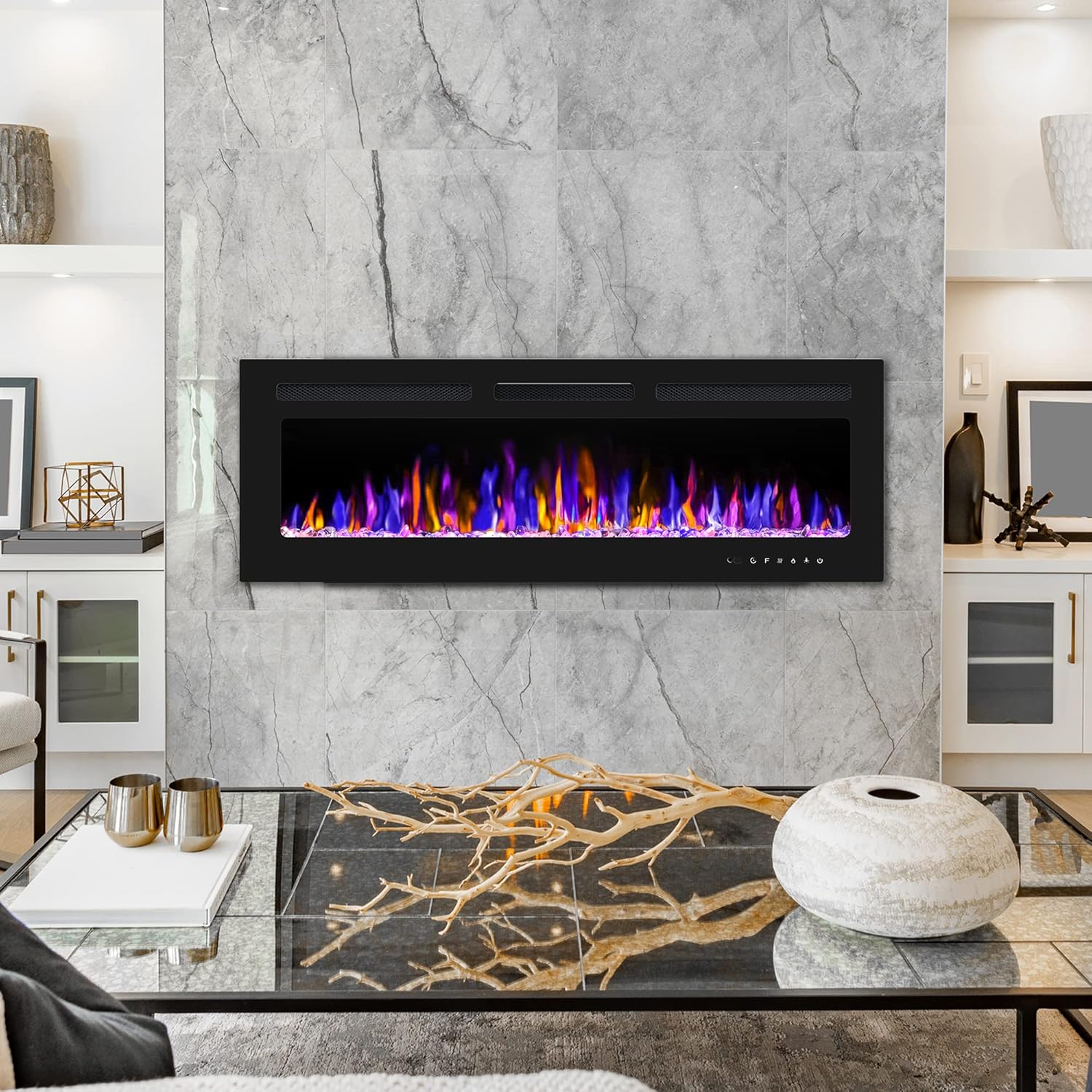 BETELNUT 50 Electric Fireplace with Remote Control 1