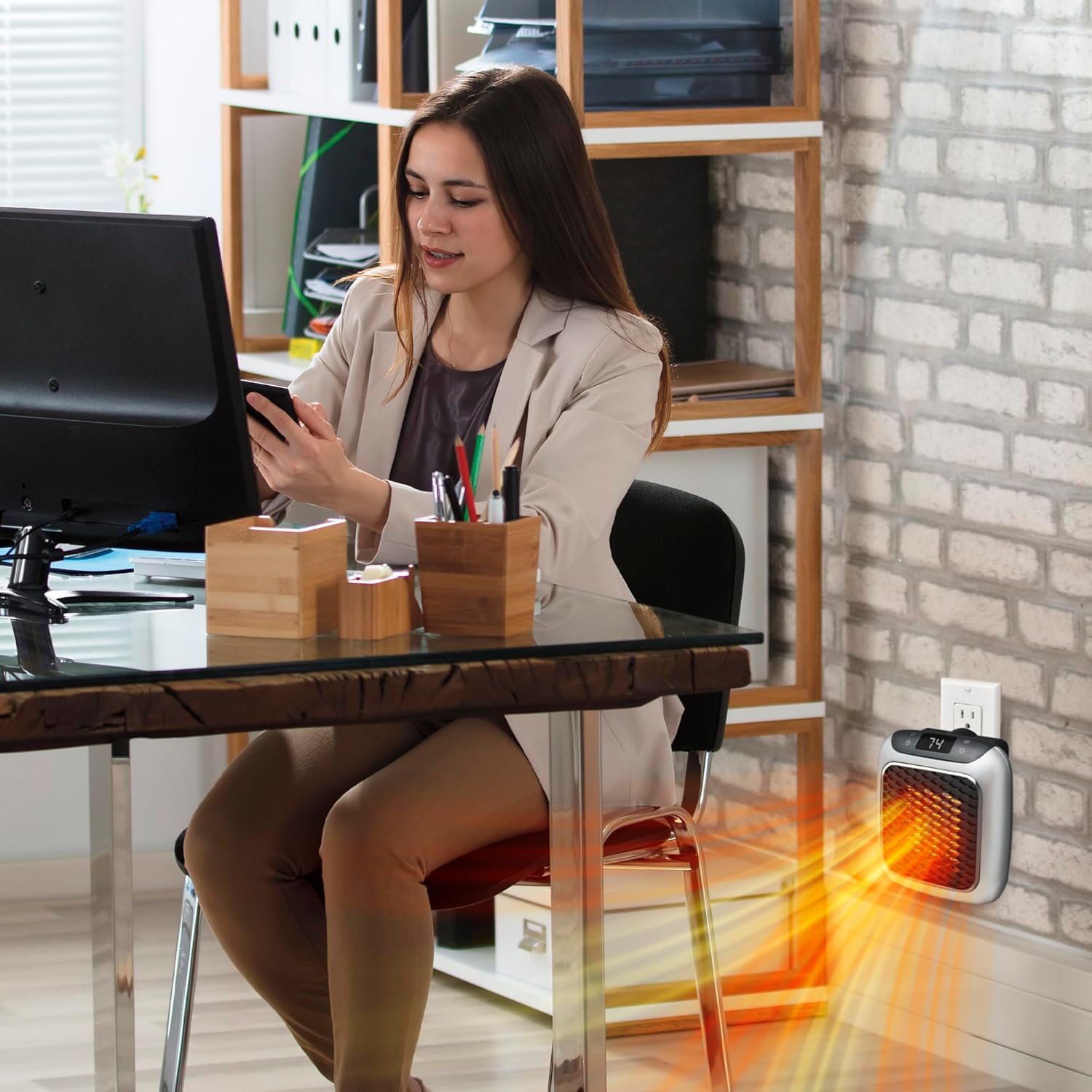 Ontel Turbo Wall Heater - 800W Ceramic Quiet Energy Efficient