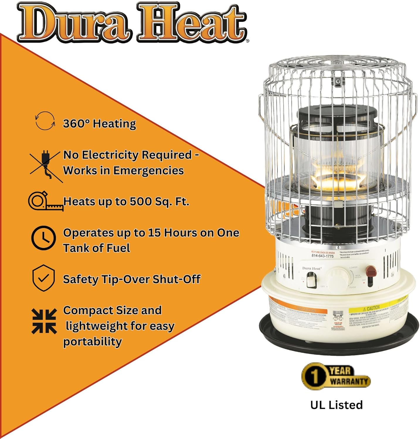 Dura Heat DH1051 Kerosene Heater 10500 BTU