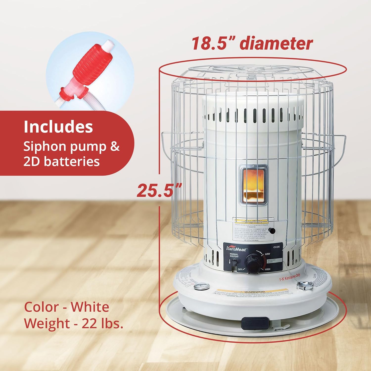 KeroHeat Sengoku Kerosene Heater 23500 BTU Portable