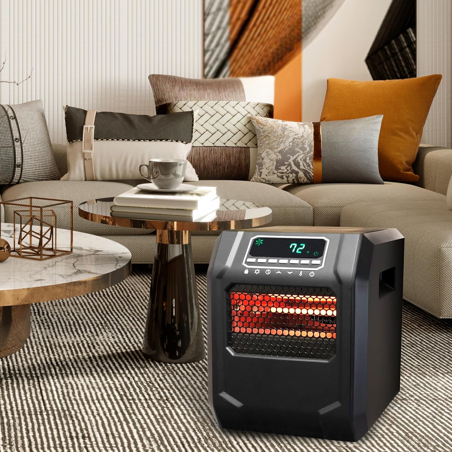 LifeSmart Infrared Quartz Space Heater 1500W Black