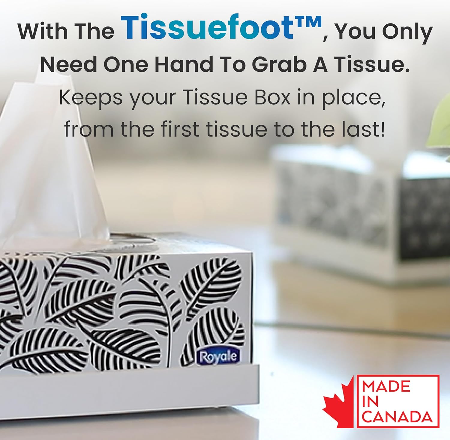 Tissuefoot Tissue Box Holder - Dishwasher Safe Sturdy Stylish 1