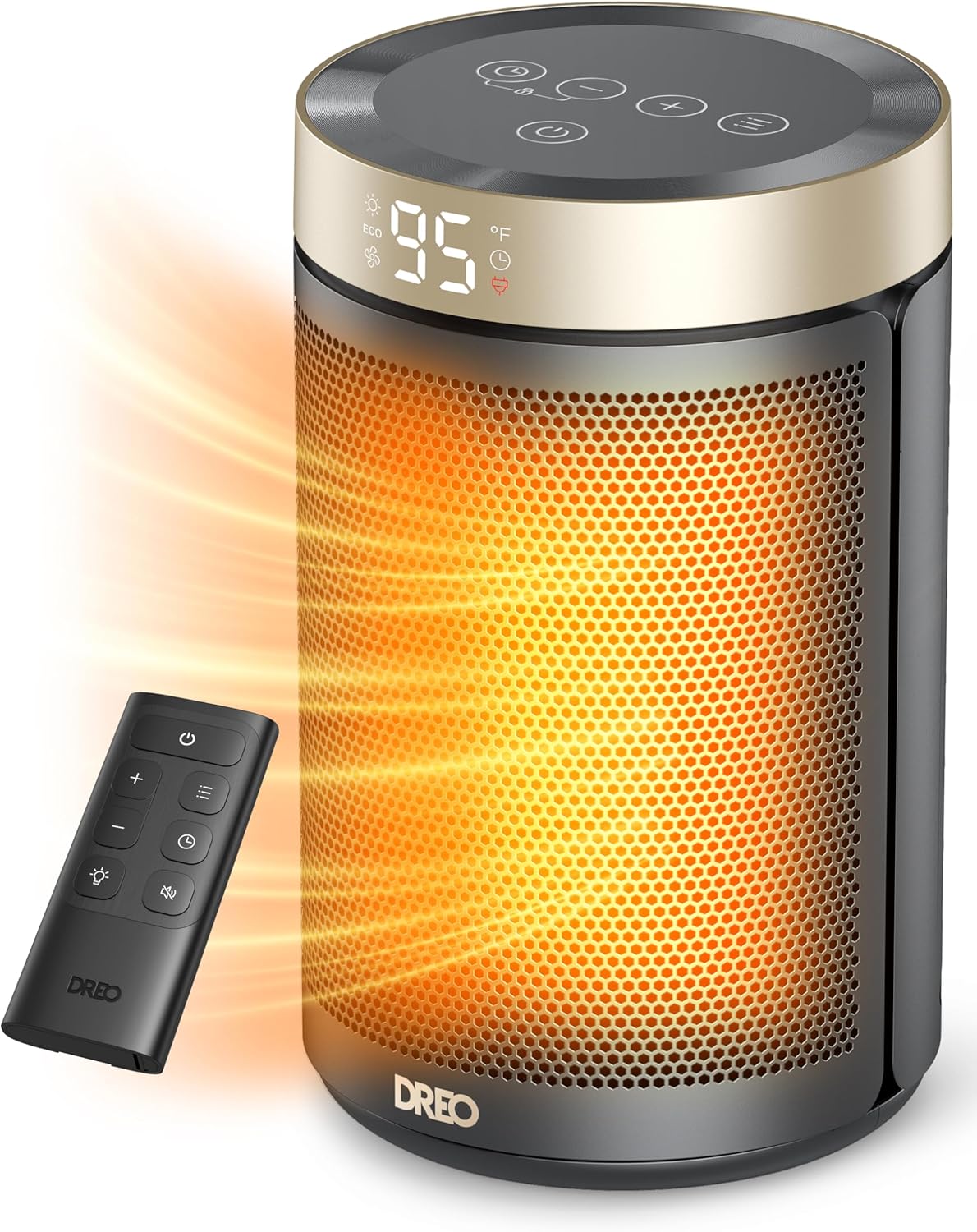 Dreo Space Heater - 1500W PTC Ceramic with Thermostat and Remote