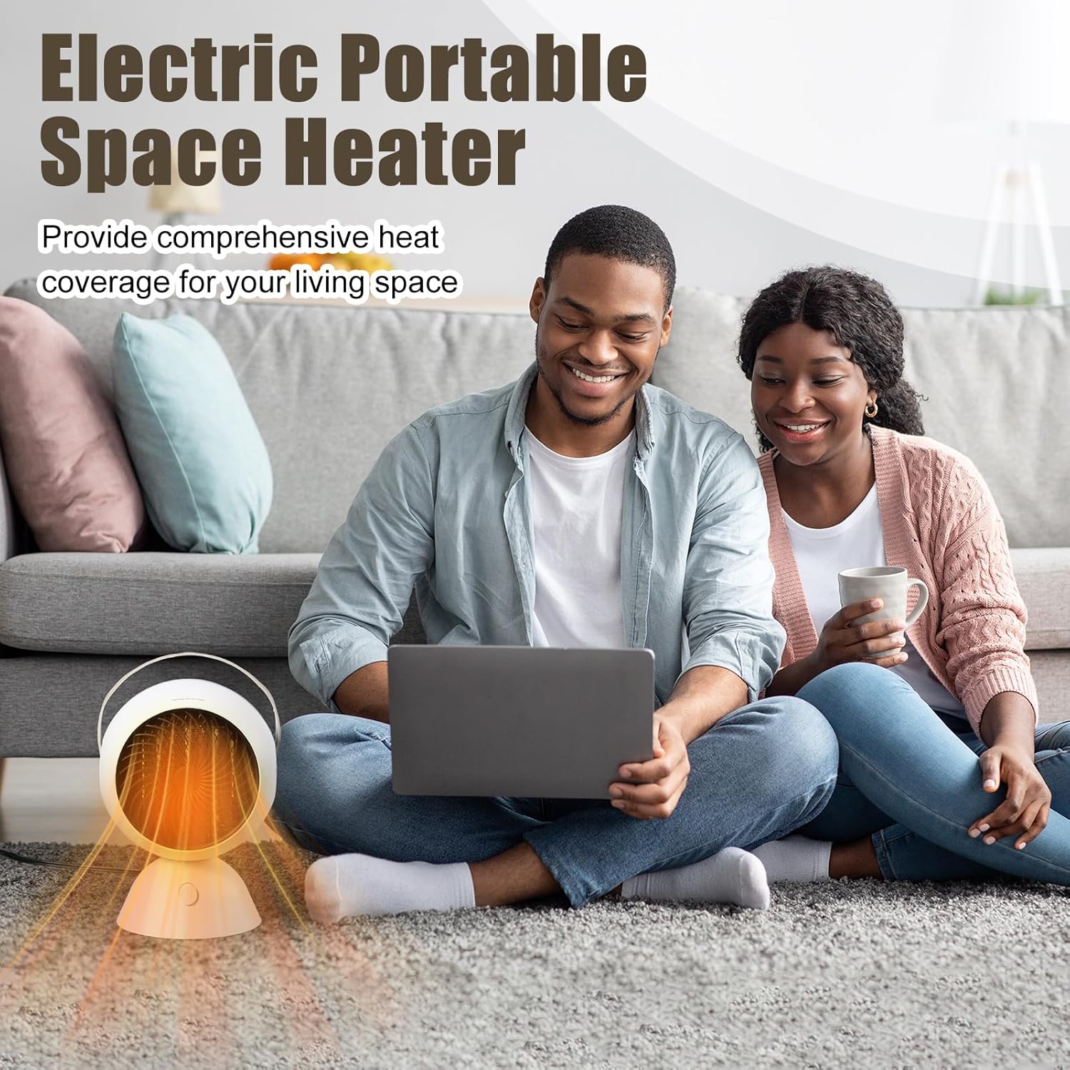Honoson 2 Pcs 1200W Electric Ceramic Space Heater 1
