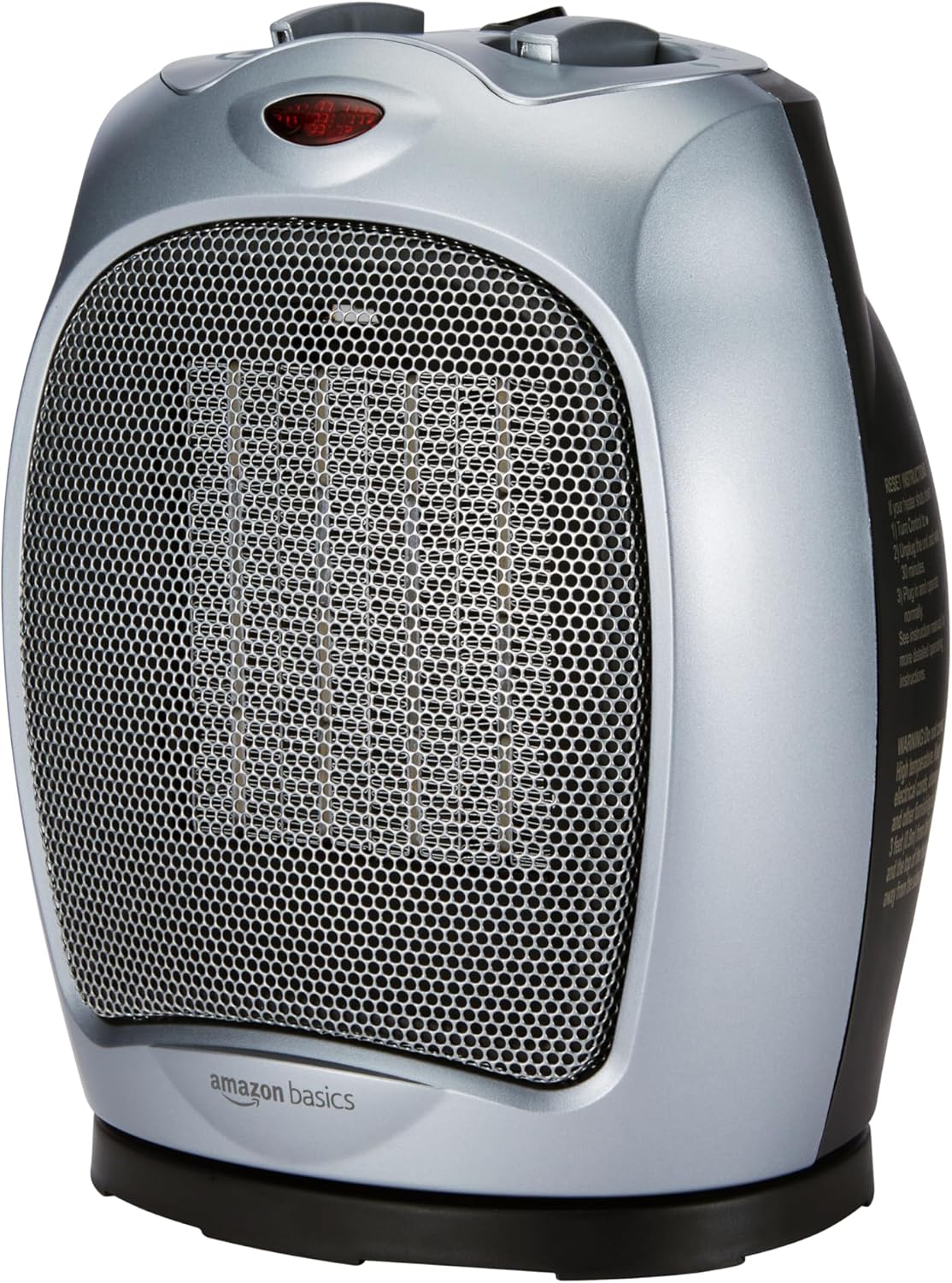 Amazon Basics 1500W Oscillating Ceramic Space Heater with Safety Features