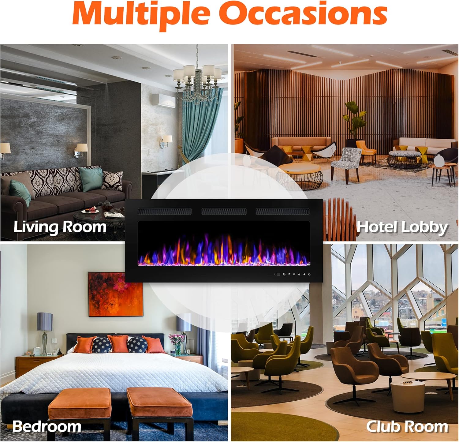 BETELNUT 40 Electric Fireplace with Remote Control
