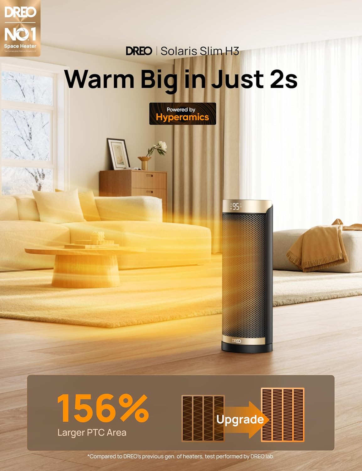 Dreo 1500W PTC Ceramic Space Heater with Remote
