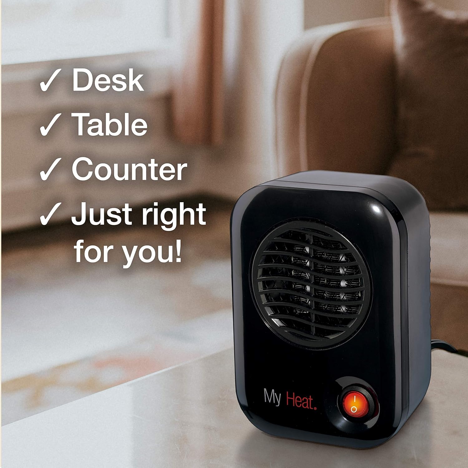 Lasko MyHeat Personal Mini Space Heater 6 Inches Black 200W