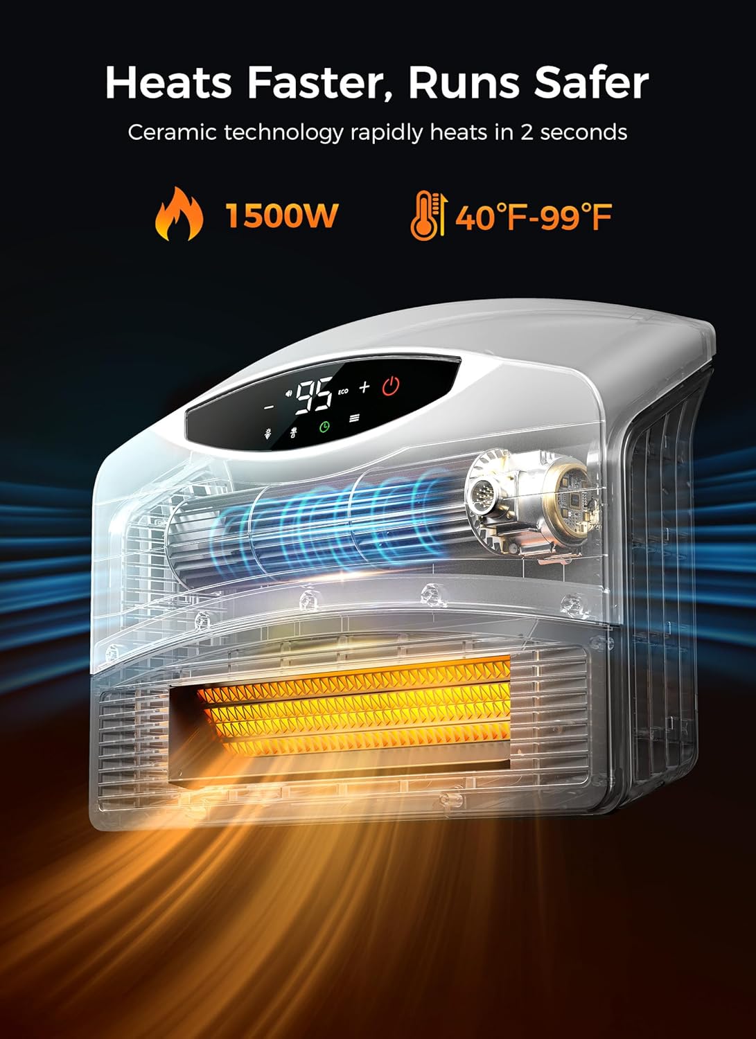 GiveBest Electric Wall Heater with WiFi and Remote Control