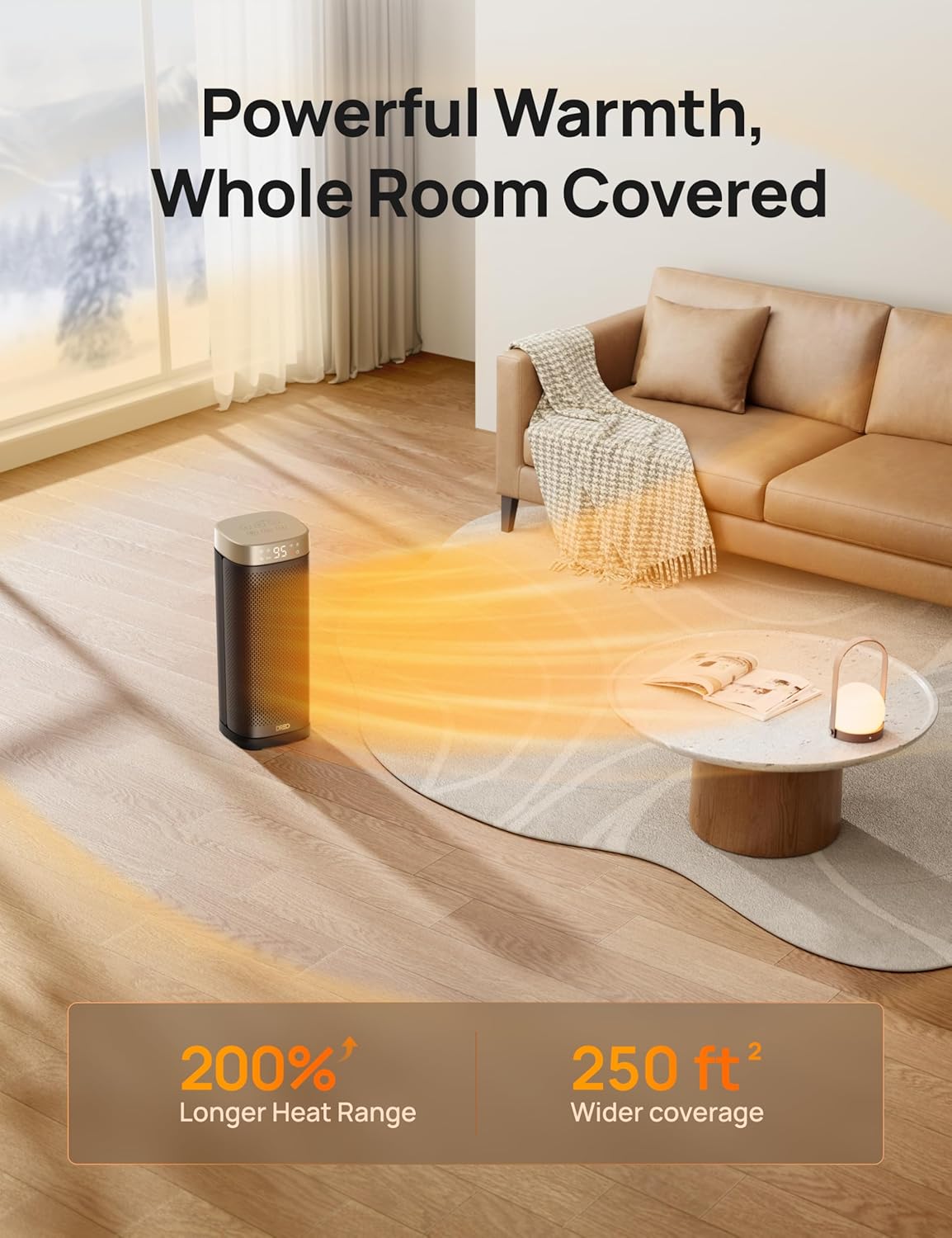Dreo Space Heater Large Room Fast Heating