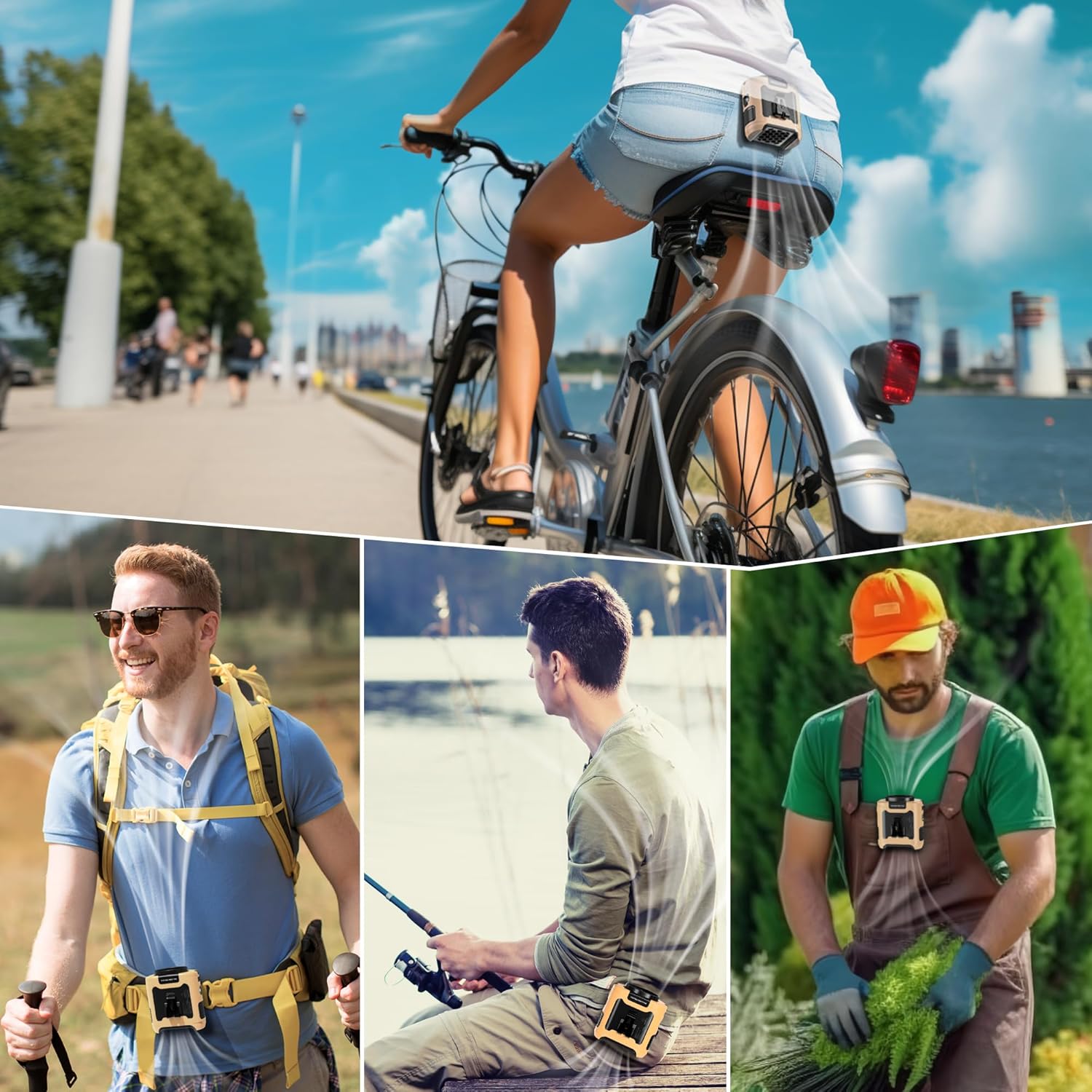 COMLIFE 10000mAh Portable Waist Clip Fan