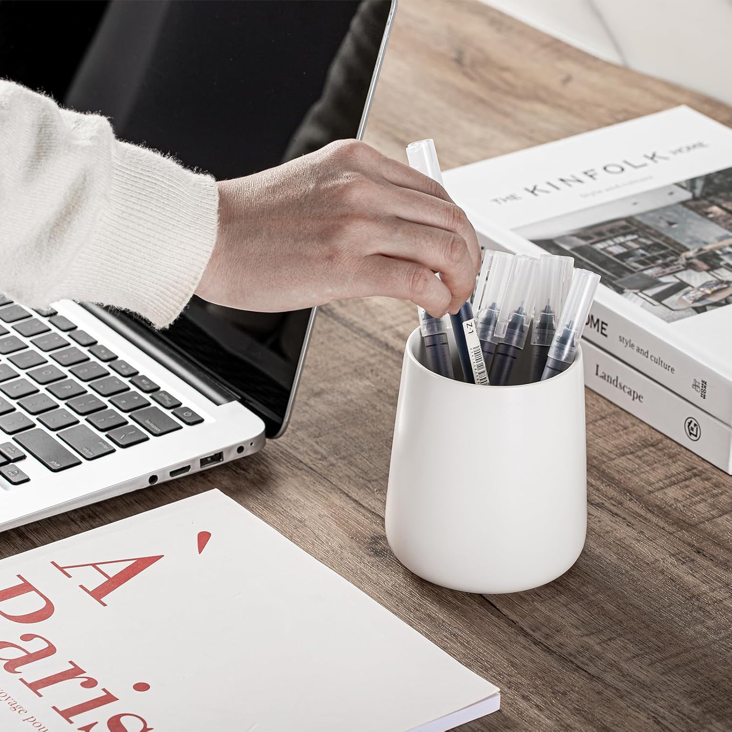 Ceramic Toothbrush Holder with Modern Design