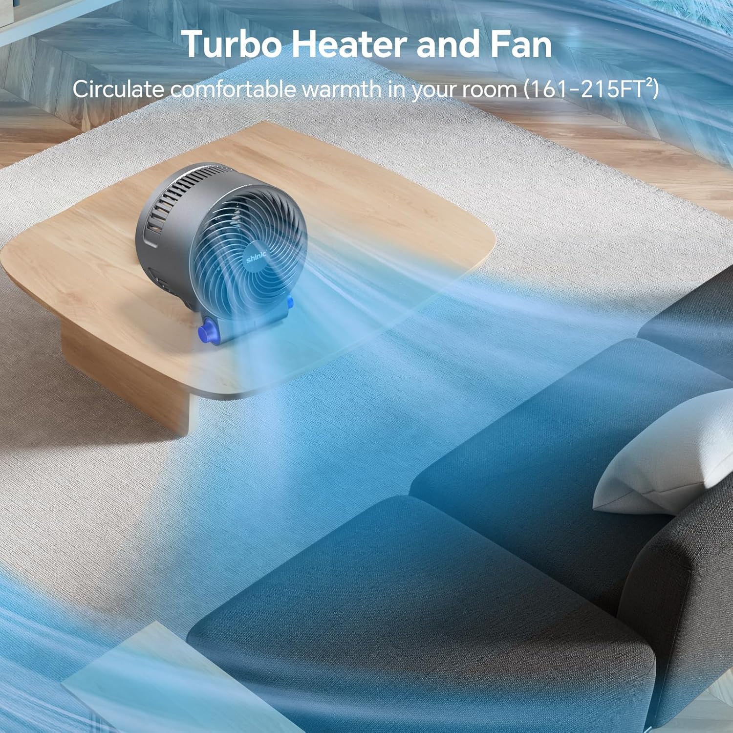 Shinic Desk Fan and Heater Combo 3 Modes