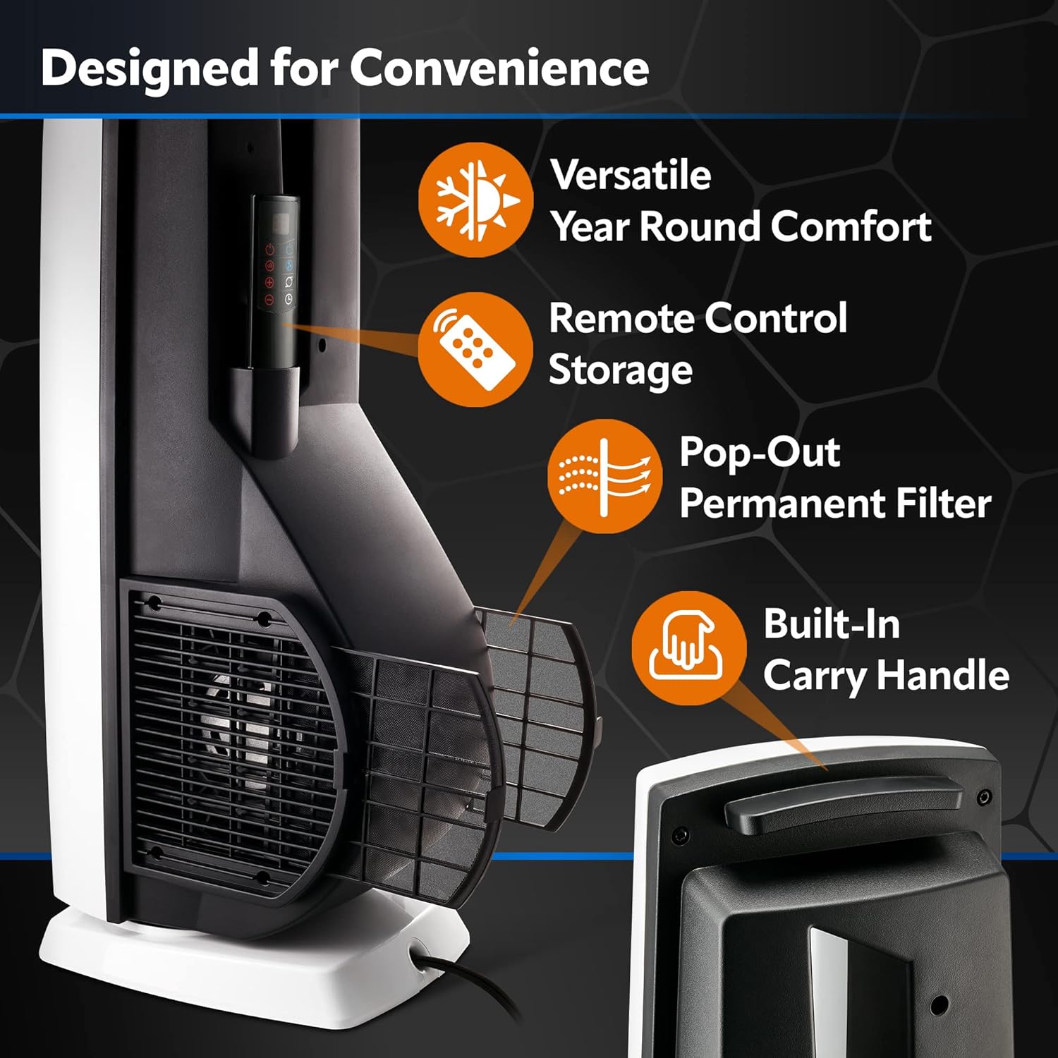 Lasko Oscillating Fan and Heater with Remote 375 Inches White