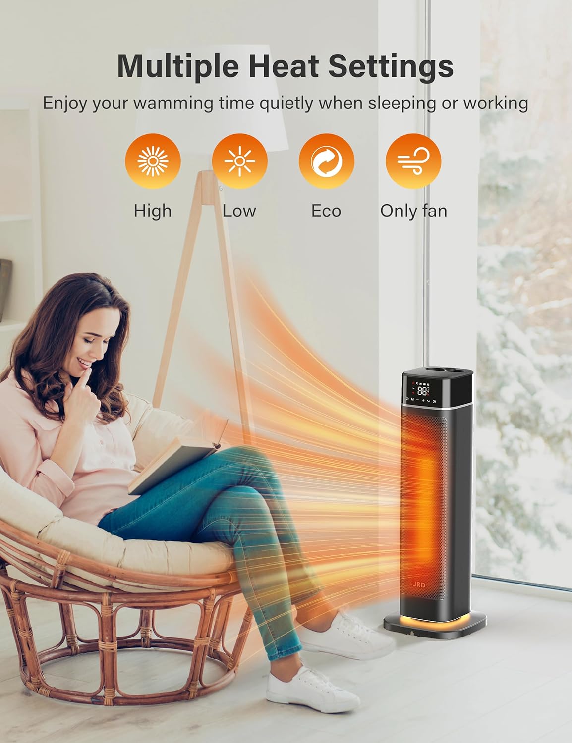 JRD 24 Electric Heater with Remote and 4 Modes