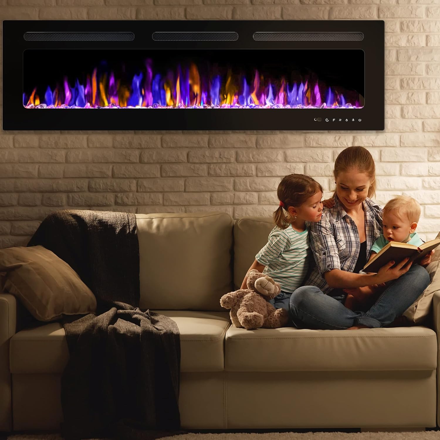 BETELNUT 60 Electric Fireplace with Remote Control