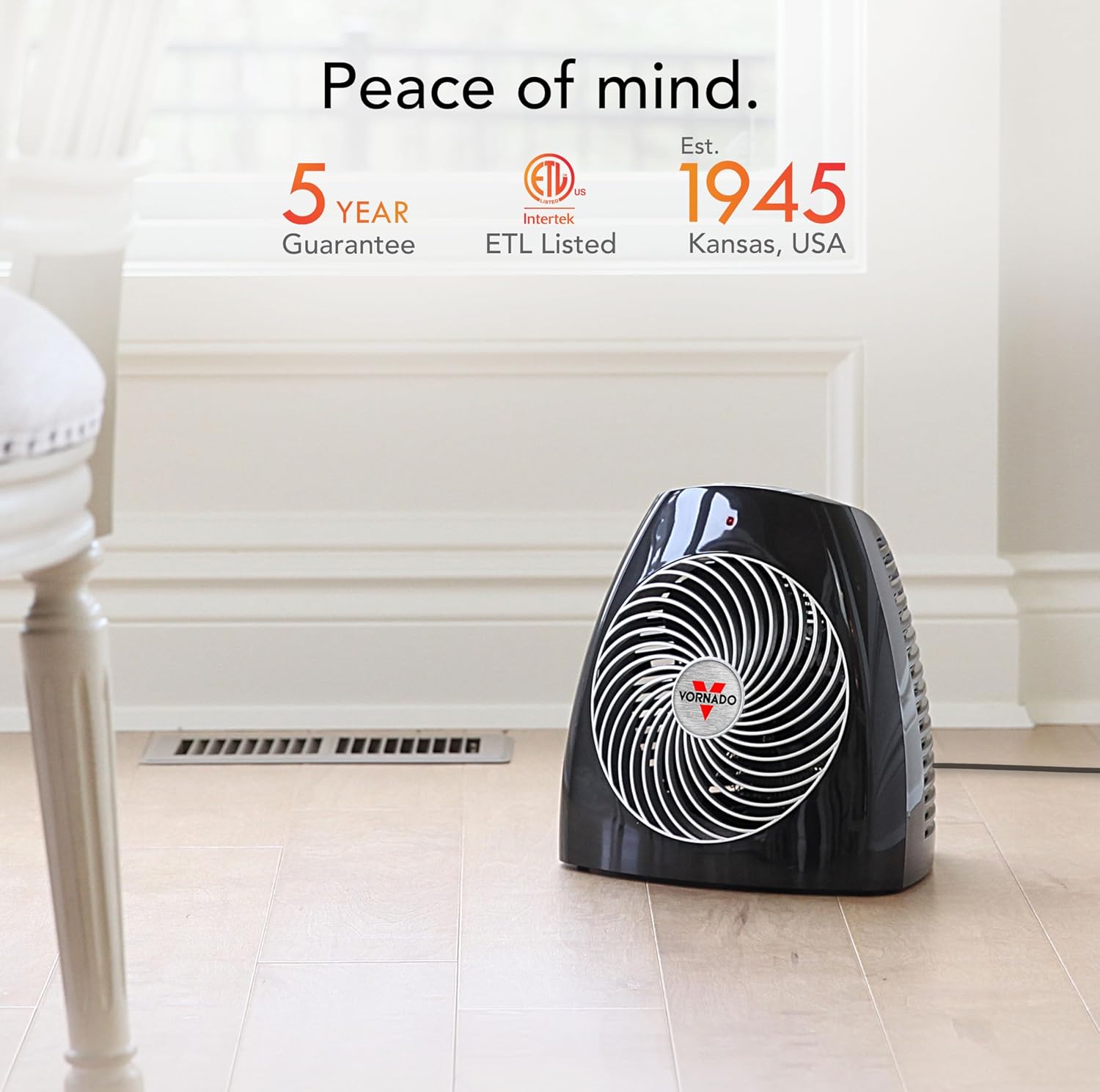 Vornado Space Heater With 3 Heat Settings and Safety Shut-Off