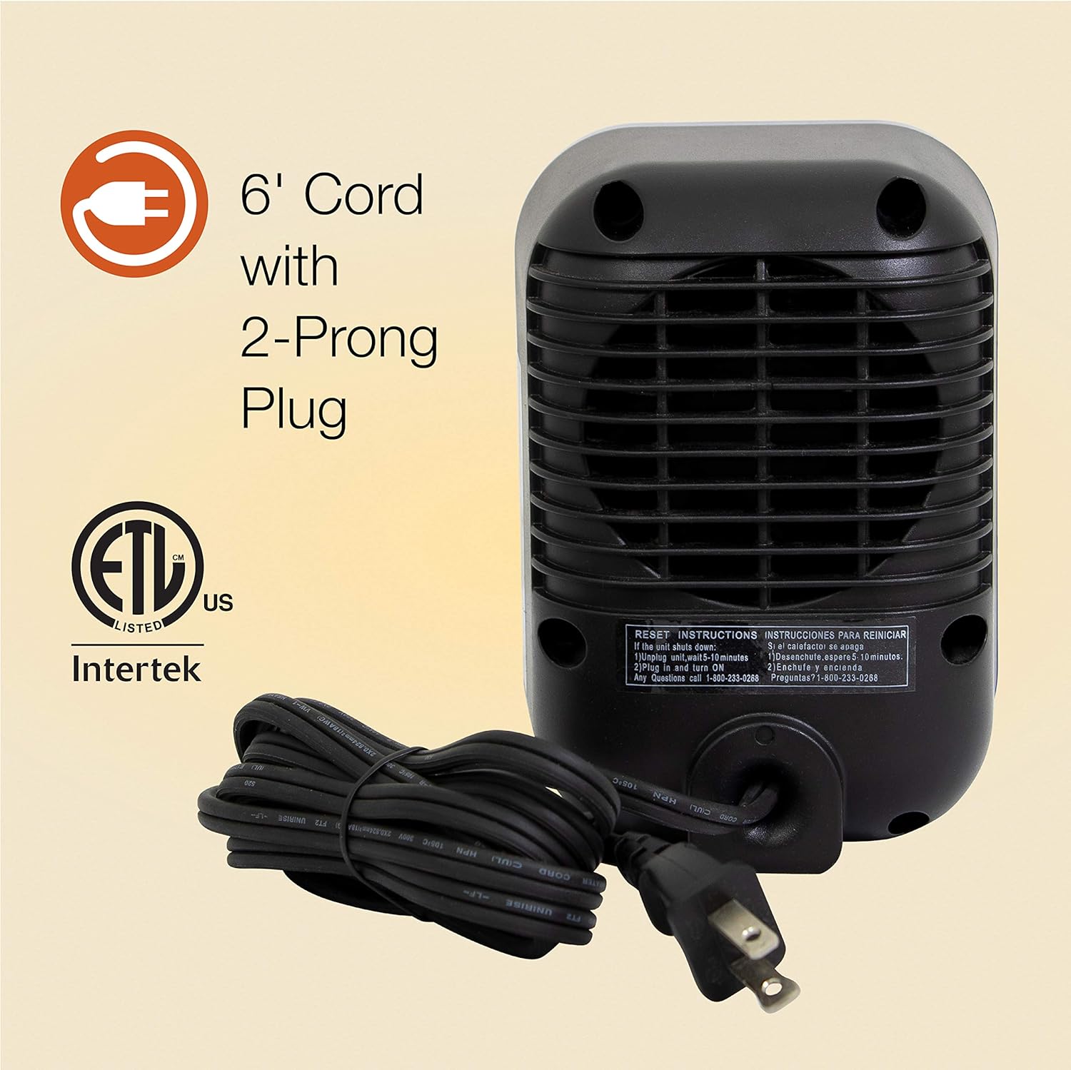 Lasko MyHeat Personal Mini Space Heater 6 Inches Black 200W