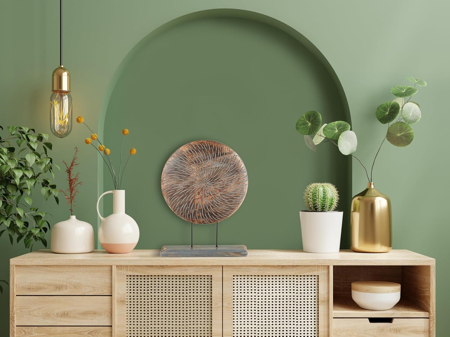 Farmhouse Table Sculpture Mandala Decor 10 x 14
