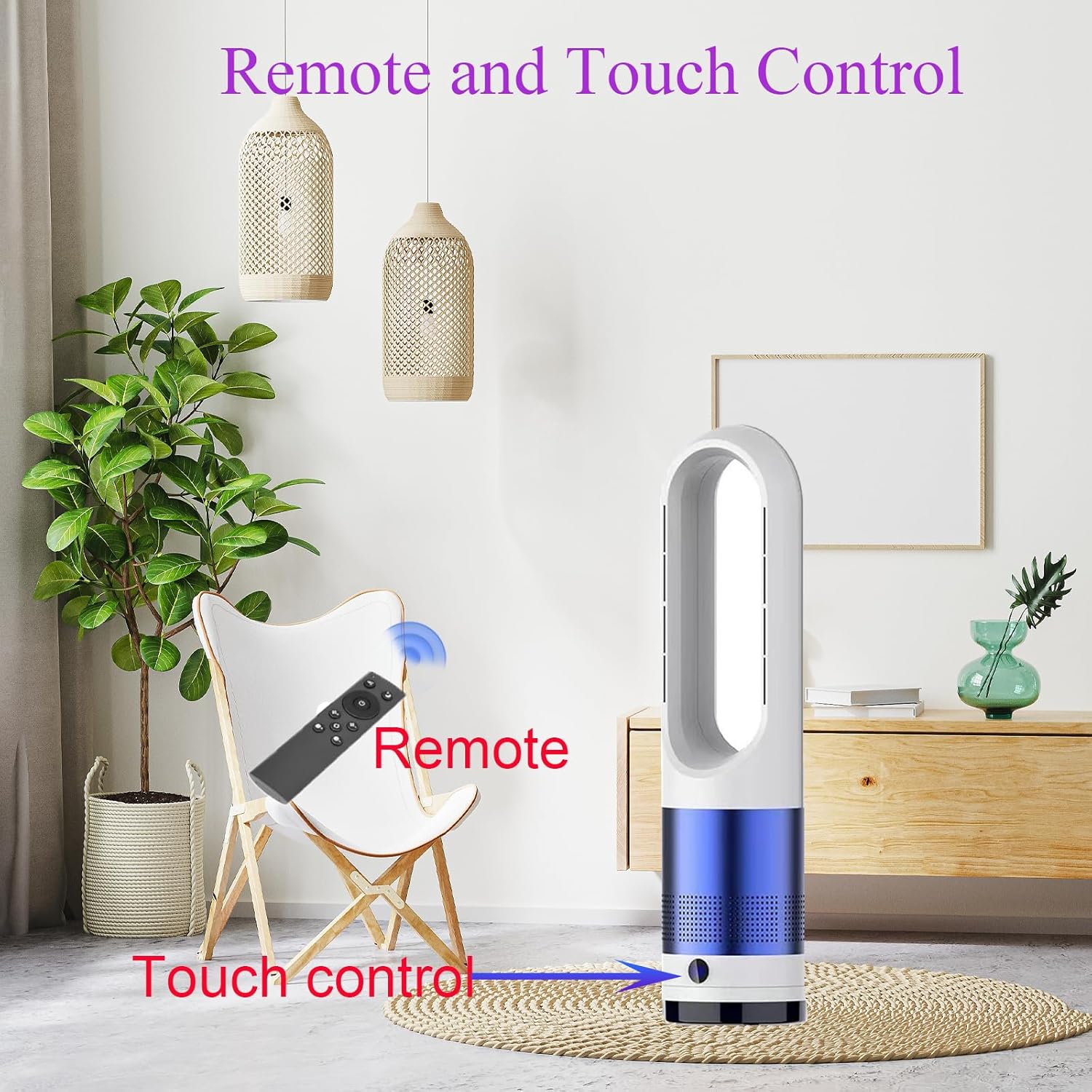 Voagupa Bladeless Heater Fan Combo All Season Use