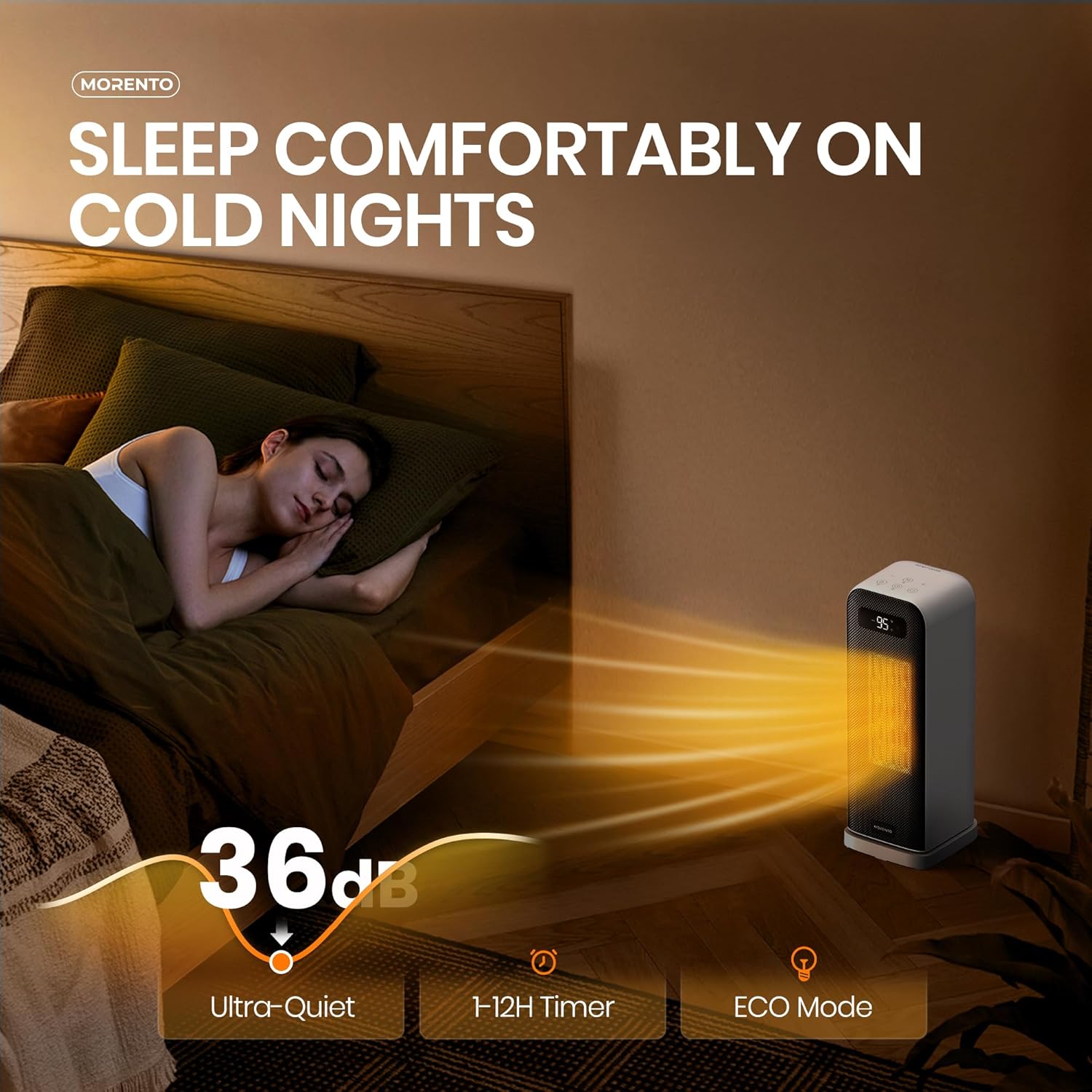 MORENTO Smart Electric Space Heater with Wi-Fi and Voice Control 1