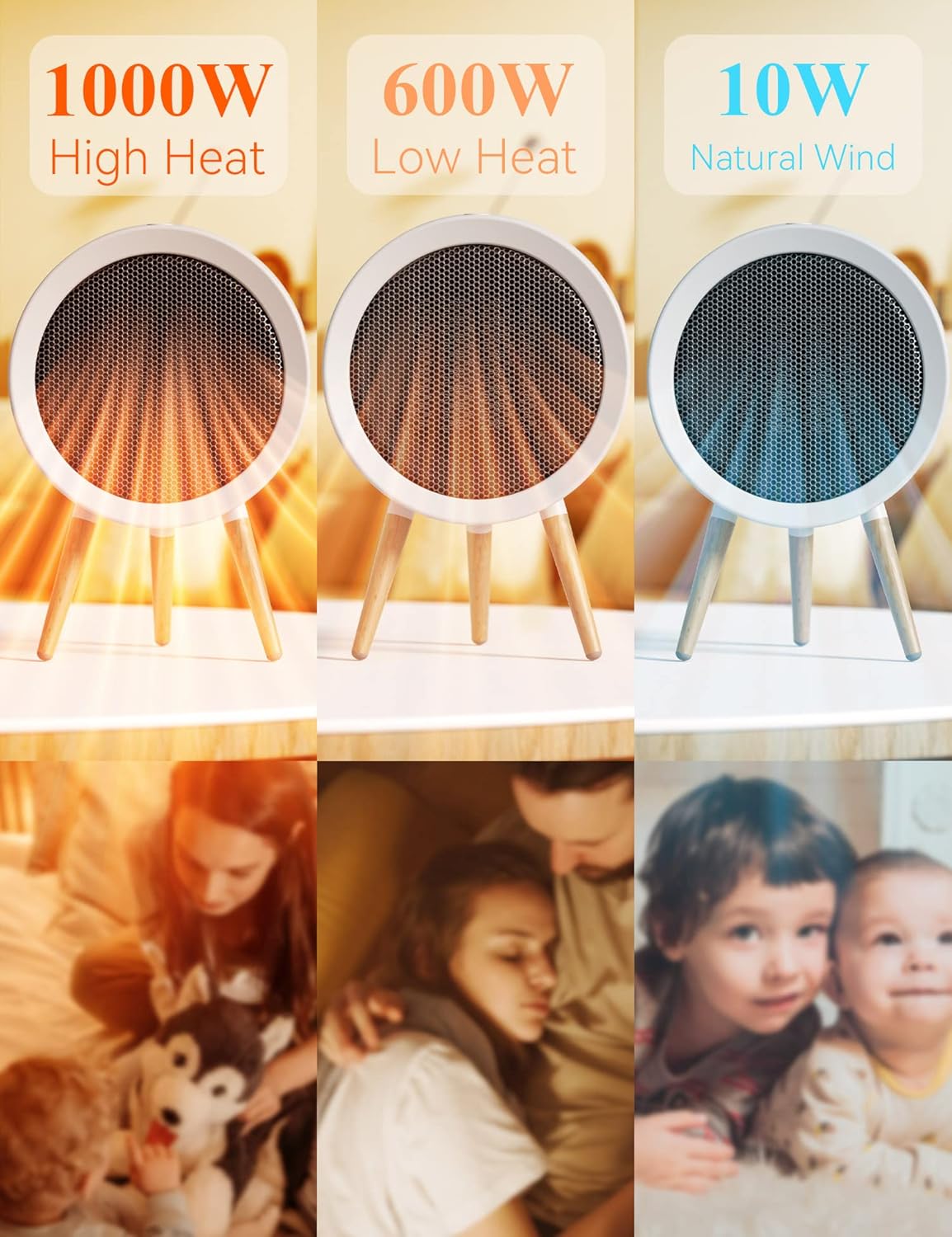 Gaiatop Portable Electric Heater with 4 Safety Features
