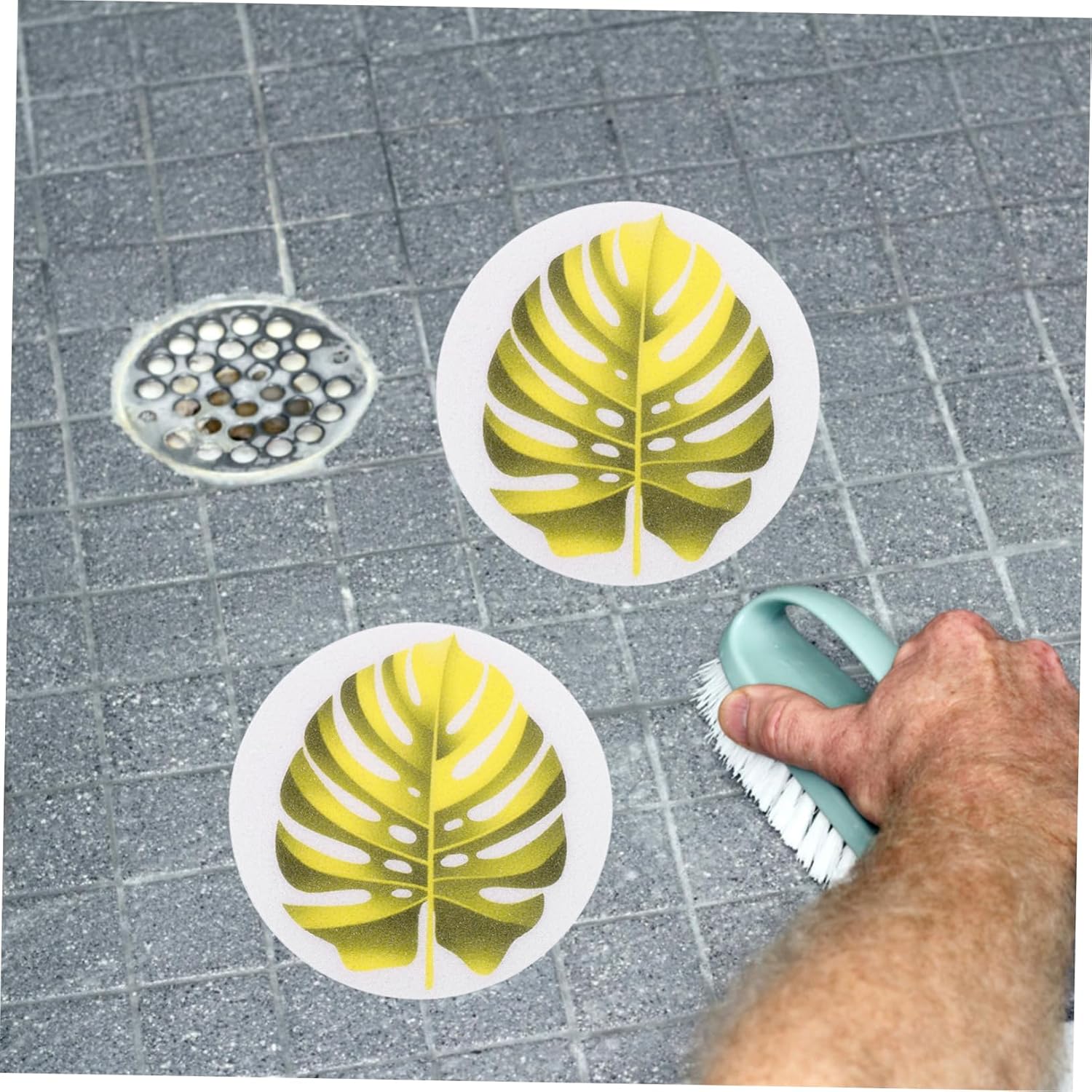 LAPYAPPE 1set Leaf Design Bathtub Stickers