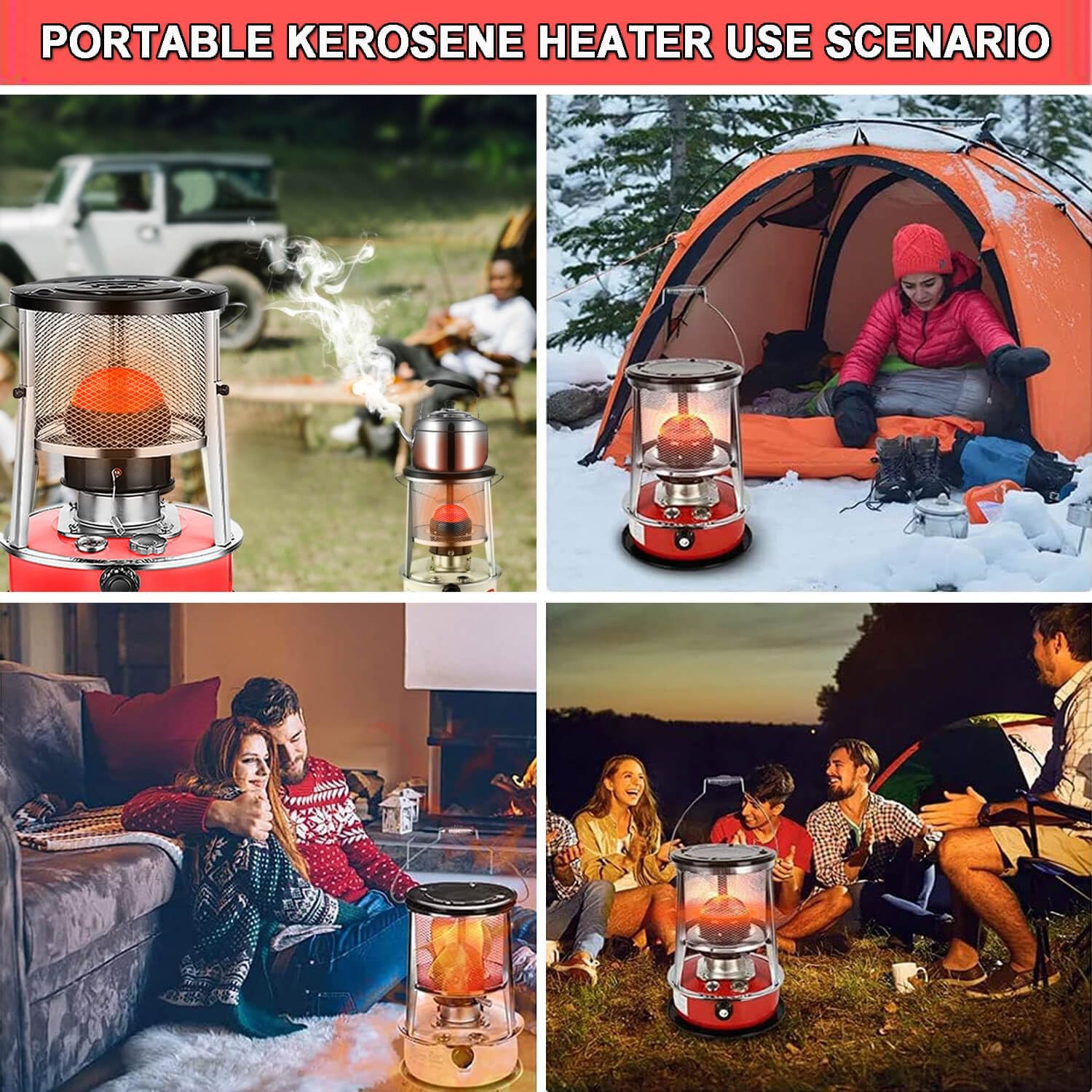 YEXLXLN Kerosene Heater Stove 9000 BTU Indoor Outdoor Portable