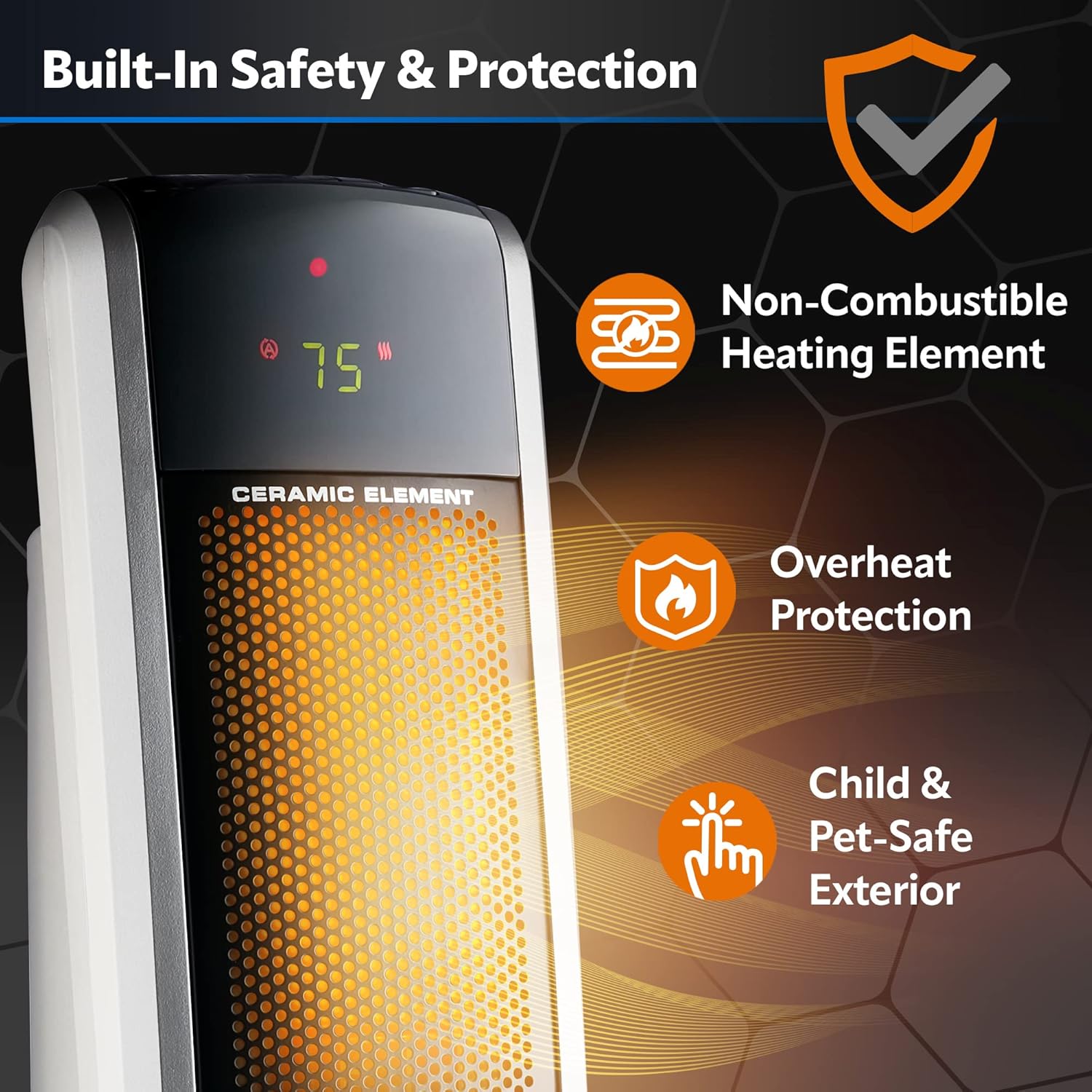Lasko Oscillating Digital Ceramic Tower Heater for Large Rooms