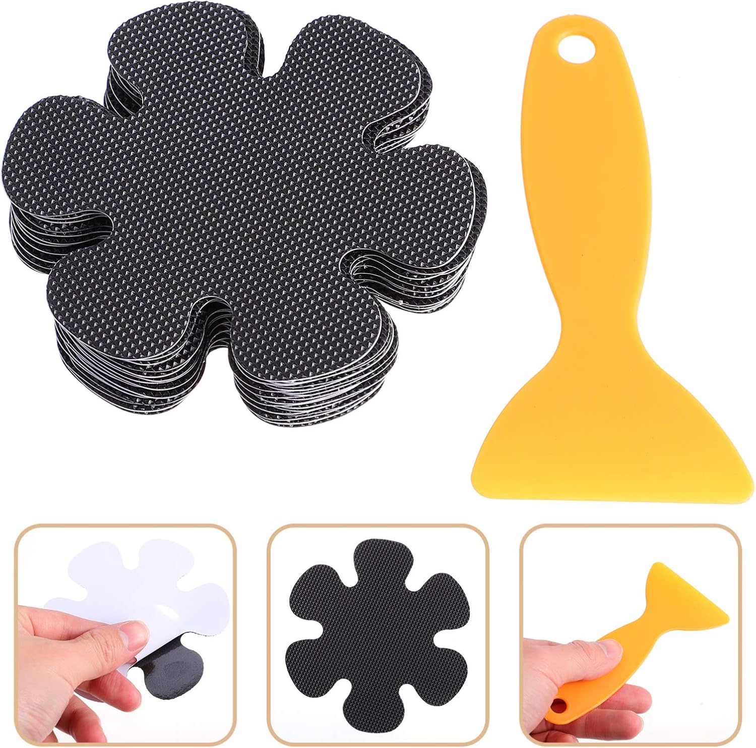 Alipis 20Pcs Flower Shape Non-Slip Bath Stickers