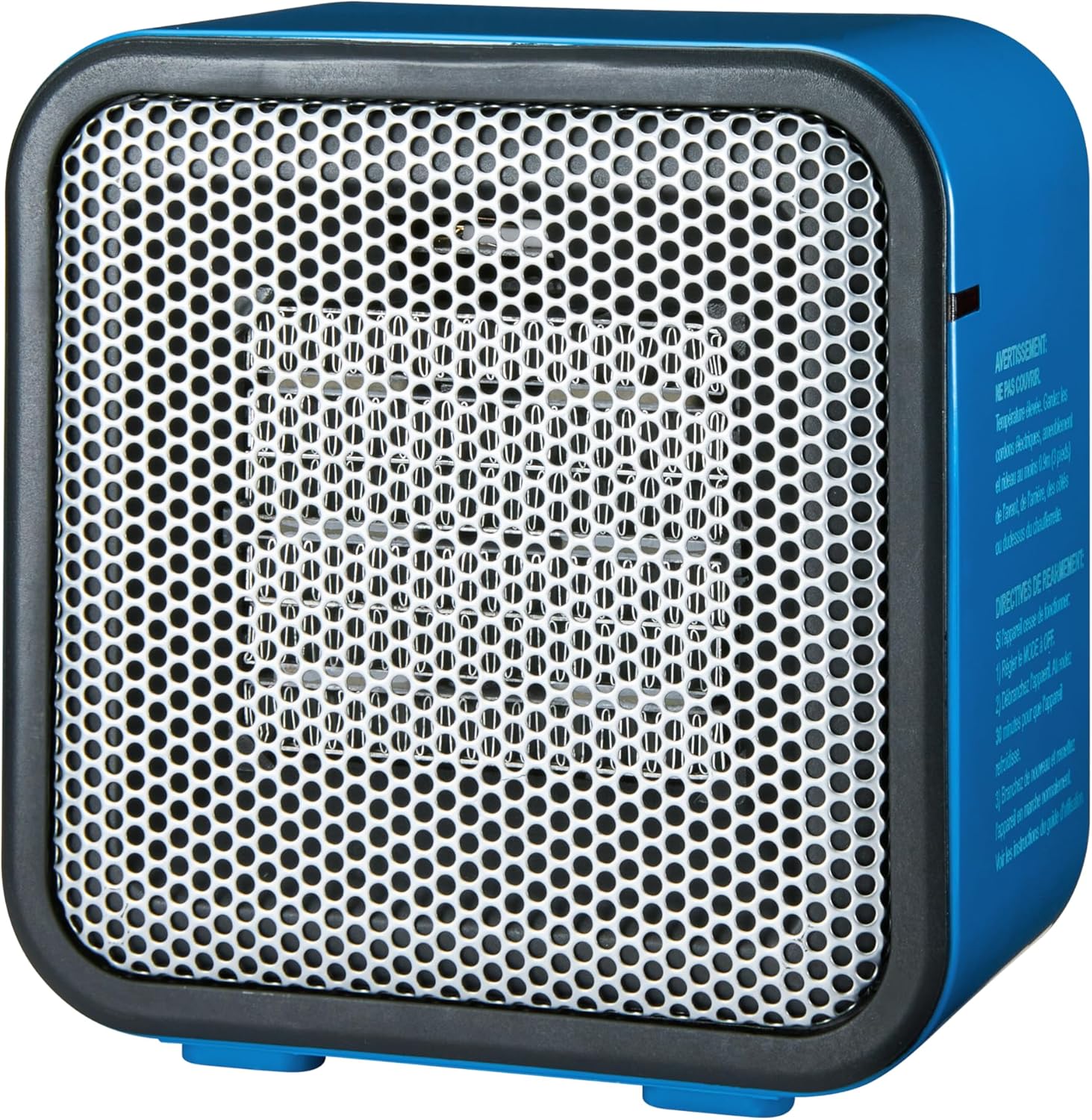 Amazon Basics 500W Ceramic Space Heater Blue Compact Lightweight Safe
