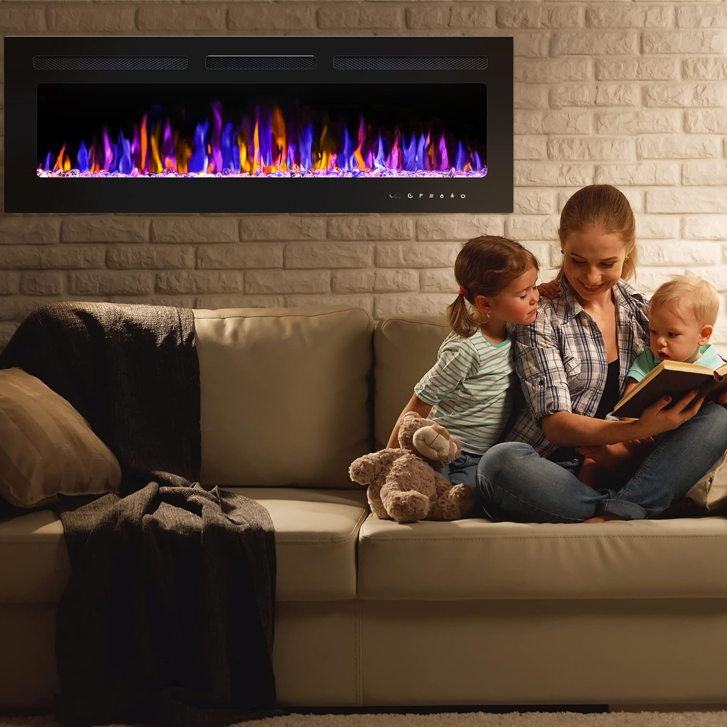 BETELNUT 50 Electric Fireplace with Remote Control 1