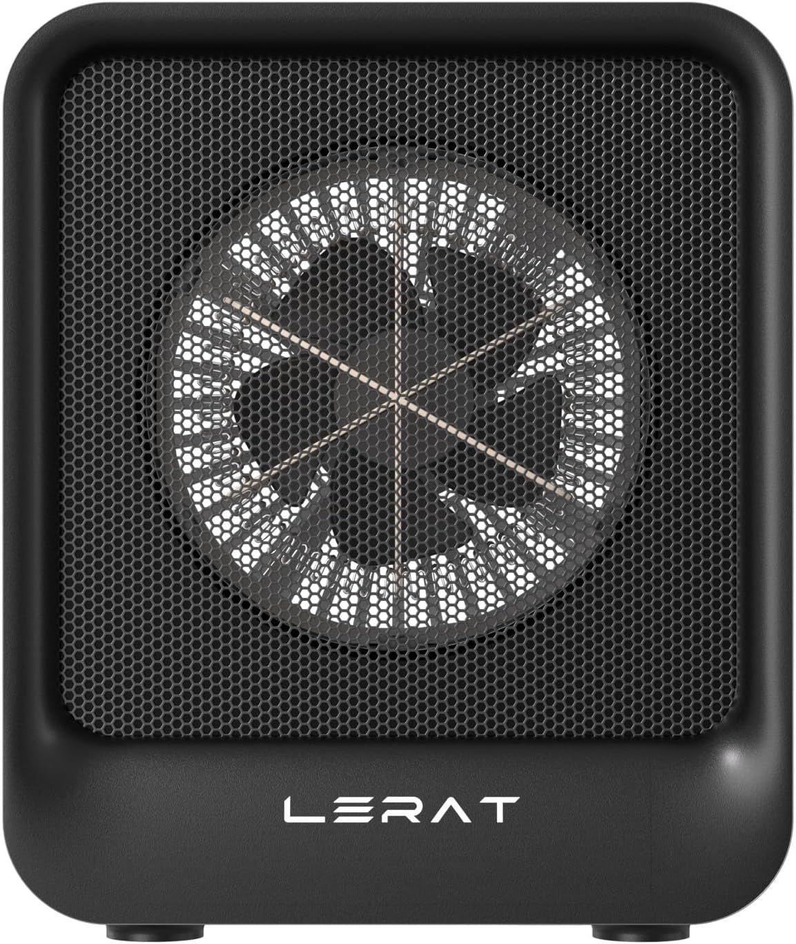 Lerat 500W Electric Space Heater with 2 Speeds Black