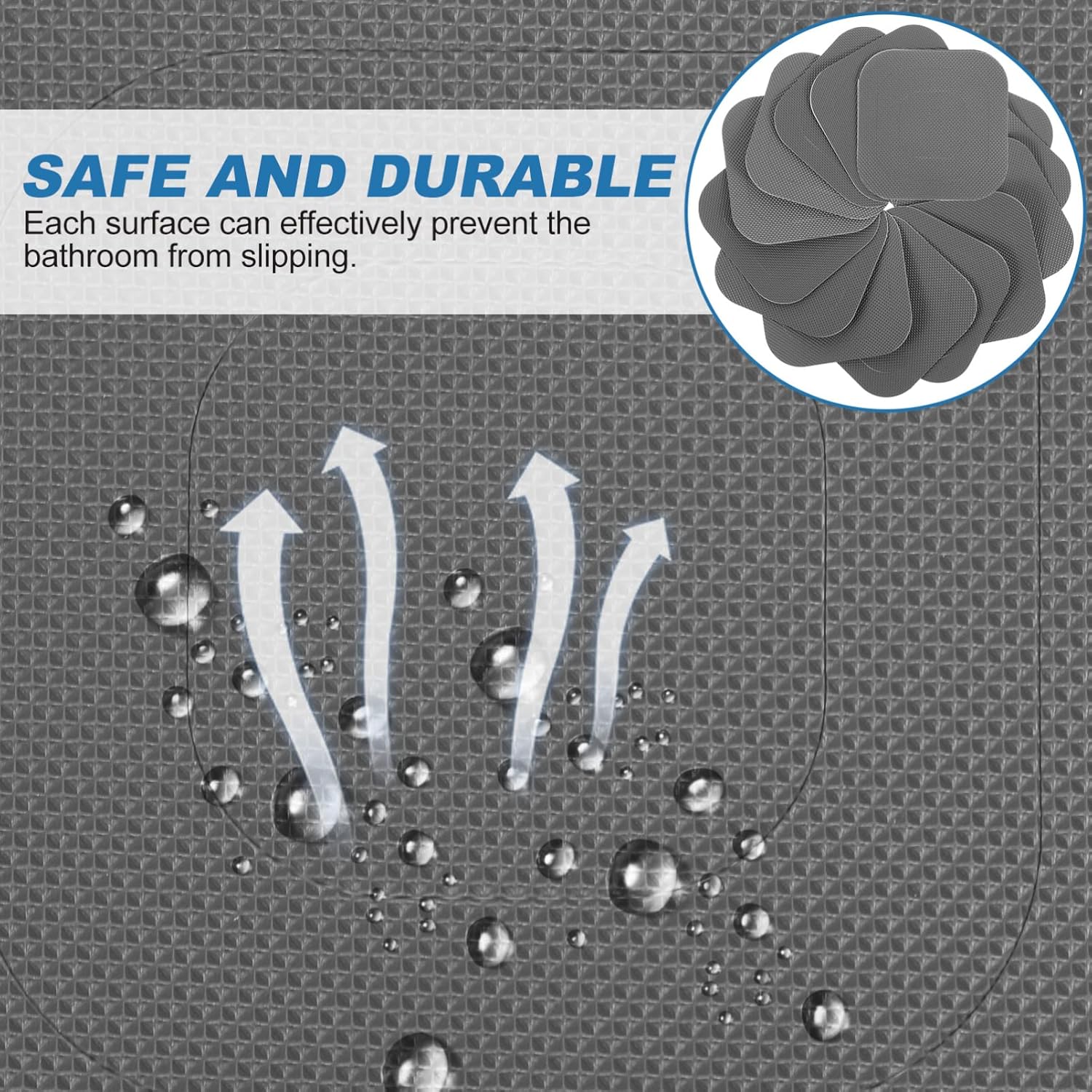 Tofficu Non-Slip Bath Stickers 20 Sheets PEVA Floor Adhesive