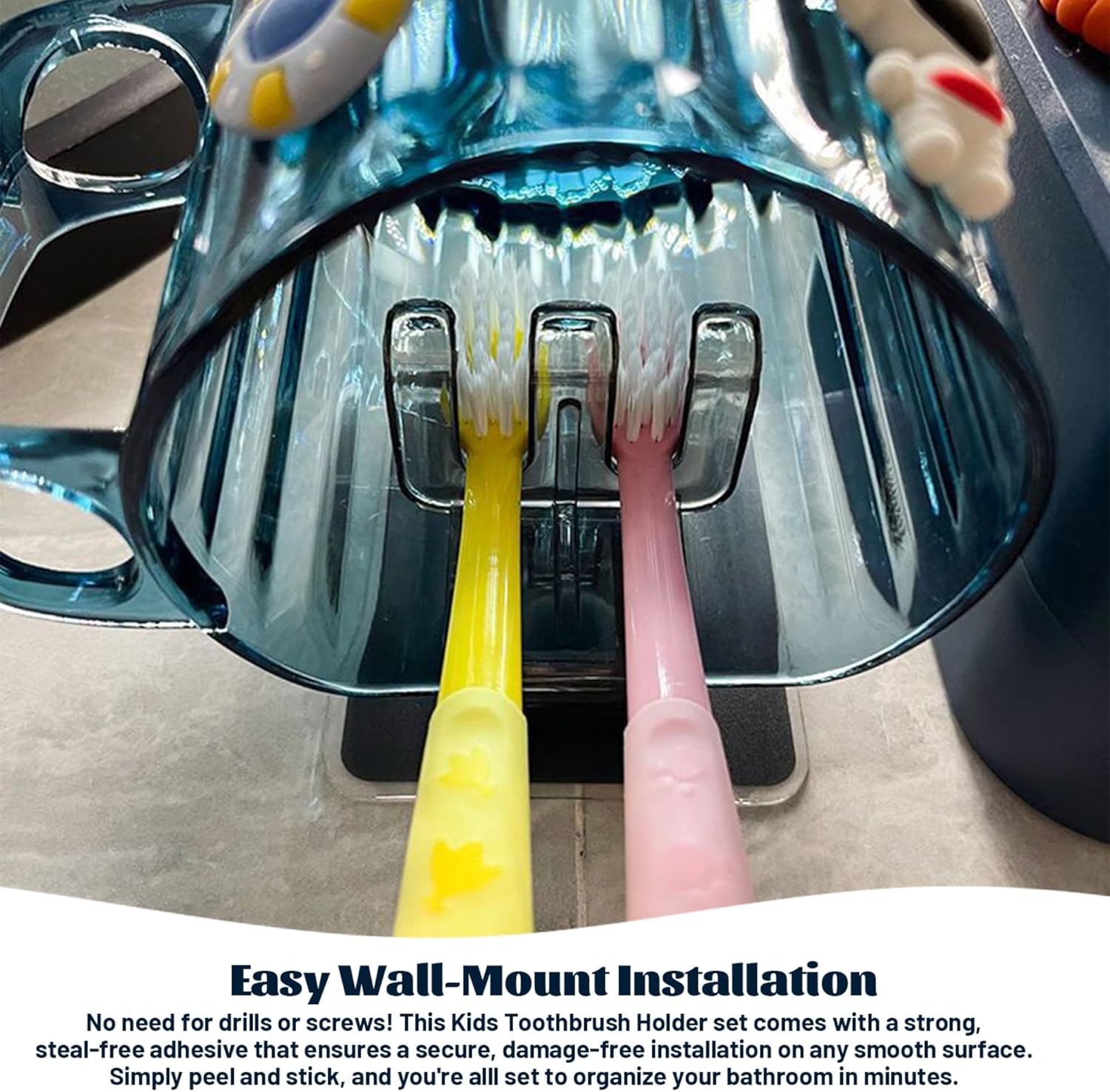 Cosmonaut Wall Toothbrush Holder for Kids