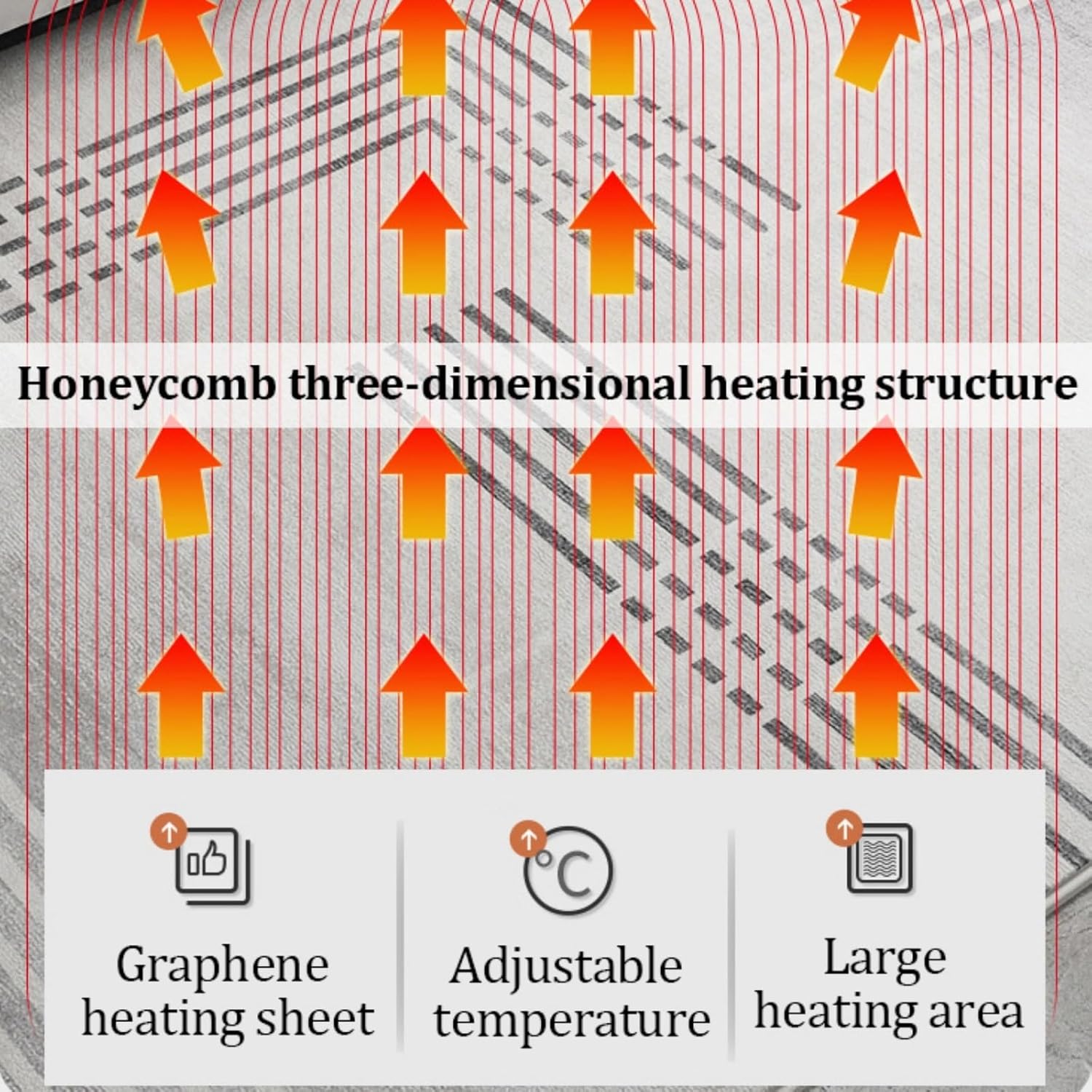 Dalumian Heated Floor Mat 105x190cm Electric Heating Carpet