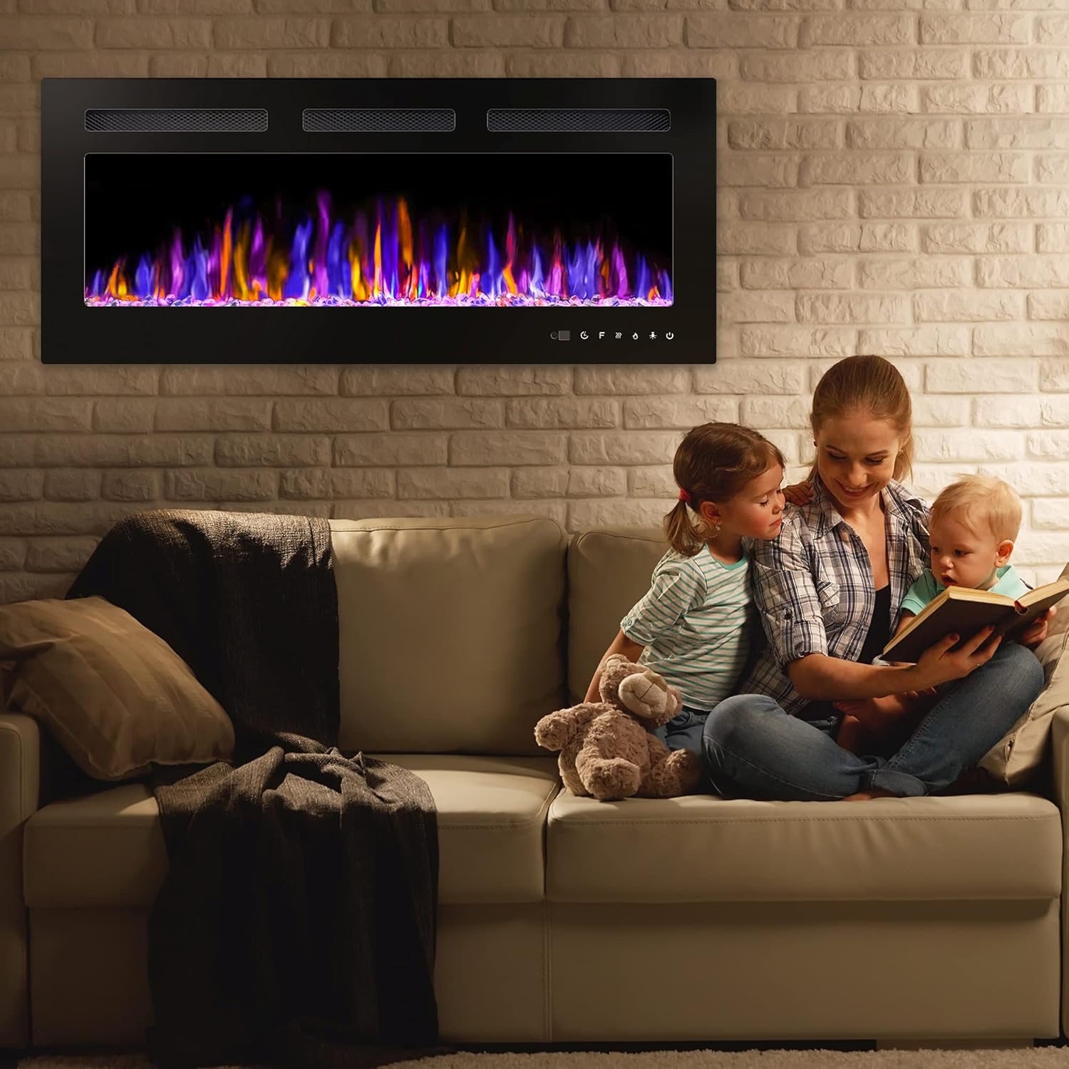 BETELNUT 40 Electric Fireplace with Remote Control