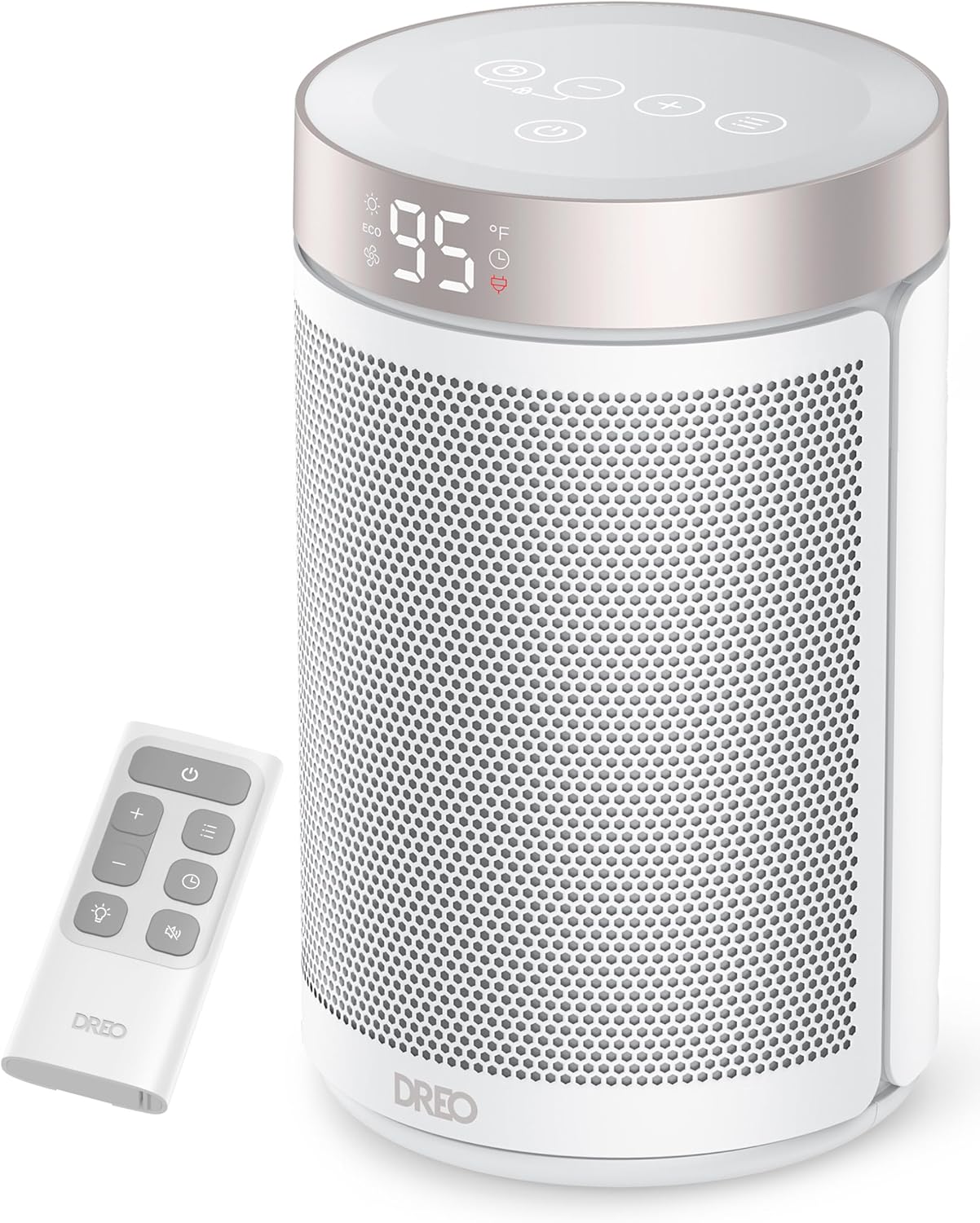 Dreo Space Heater with Thermostat Remote 1500W PTC Ceramic 5 Modes 12H Timer