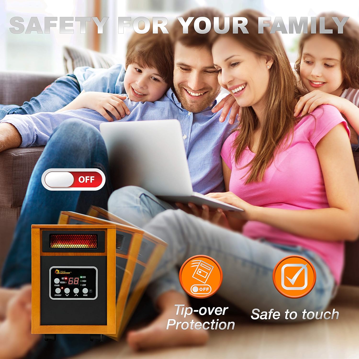 Dr Infrared Heater Portable 1500W Power Efficient