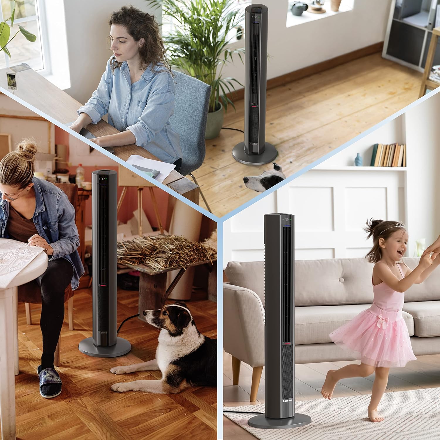 Lasko 42-Inch Tower Fan and Space Heater with Remote Control