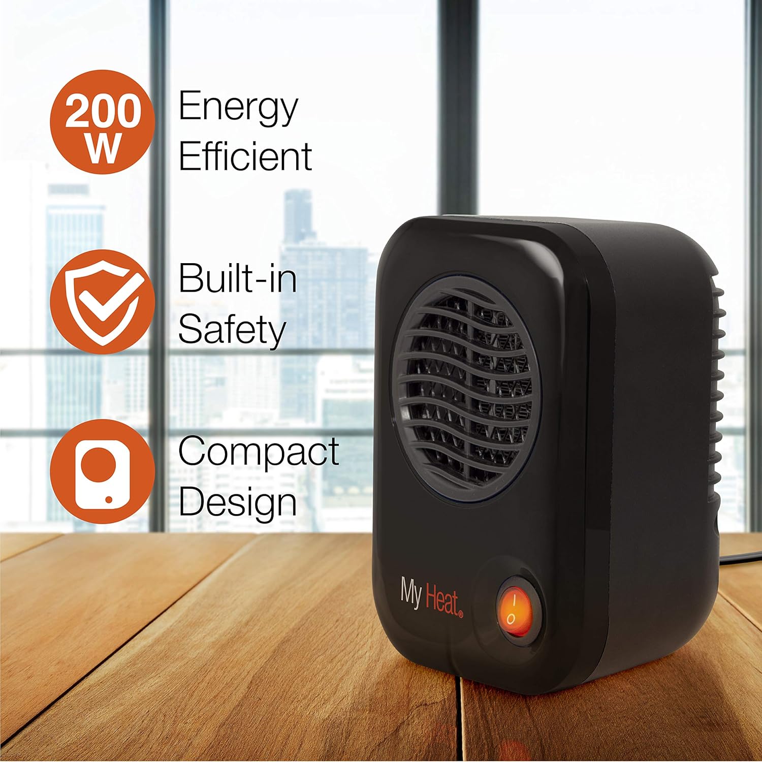 Lasko MyHeat Personal Mini Space Heater 6 Inches Black 200W