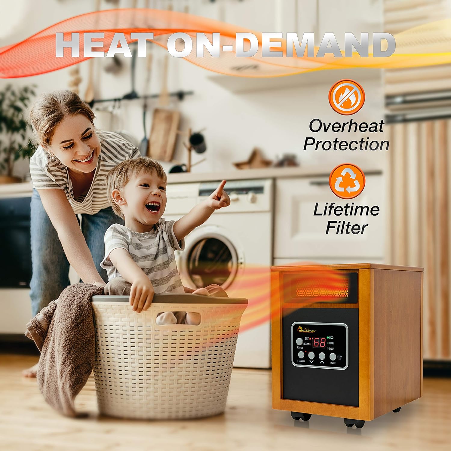 Dr Infrared Heater Portable 1500W Power Efficient