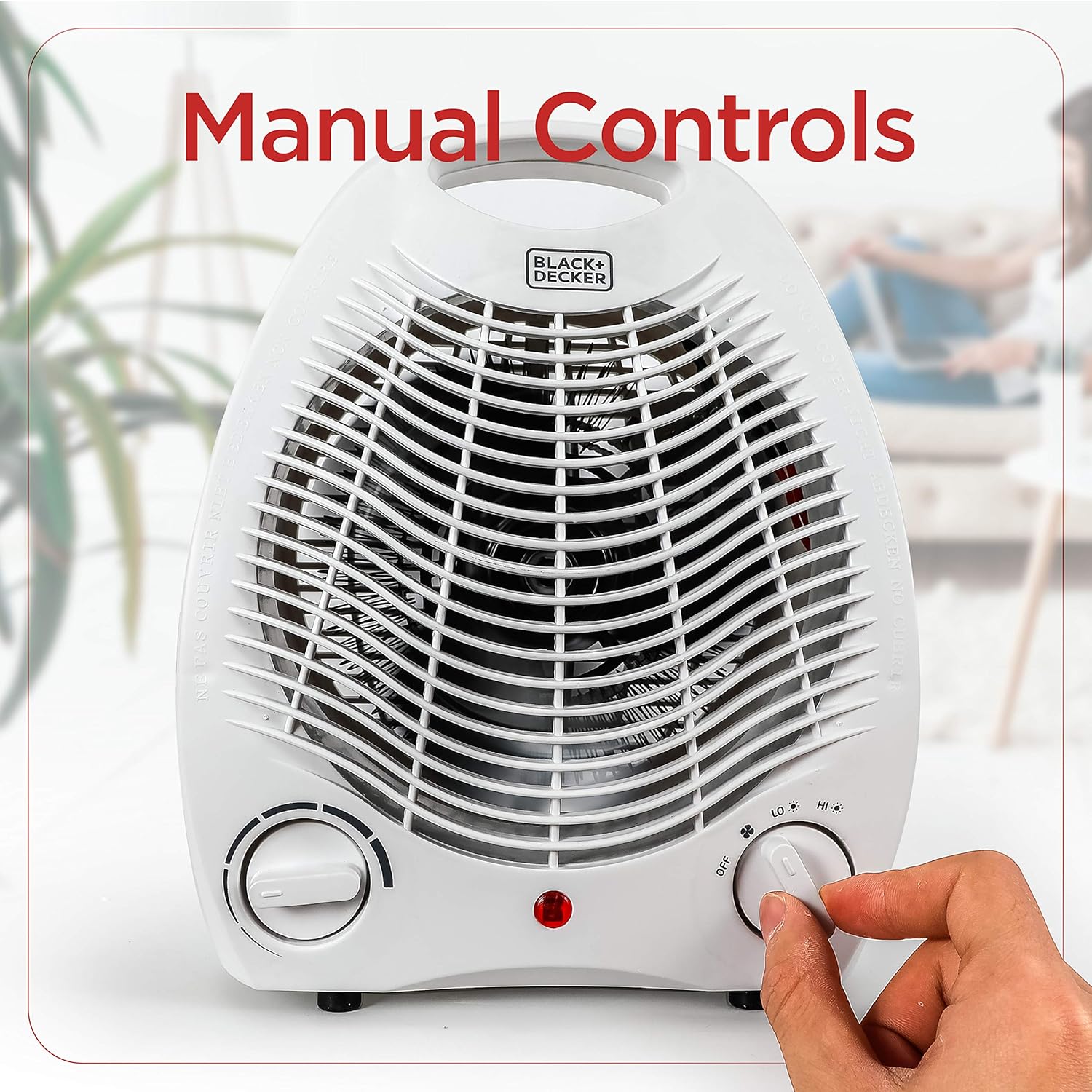 BLACKDECKER 2-in-1 Desktop Heater Fan White
