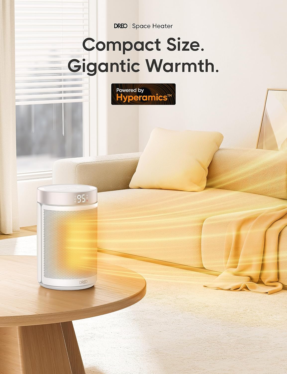 Dreo Space Heater with Humidifier 1500W Timer Eco Mode