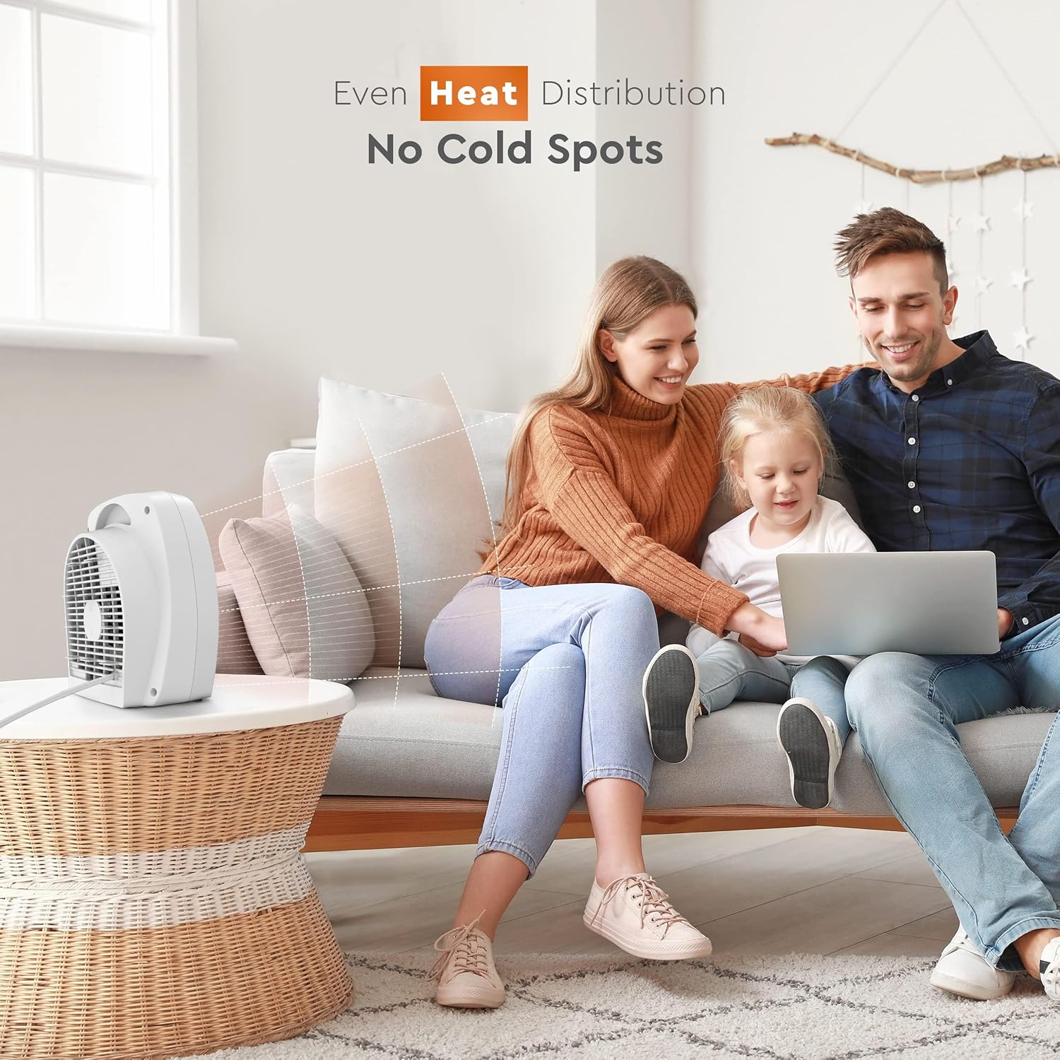 Comfort Zone 1500W Electric Space Heater with Adjustable Thermostat 1