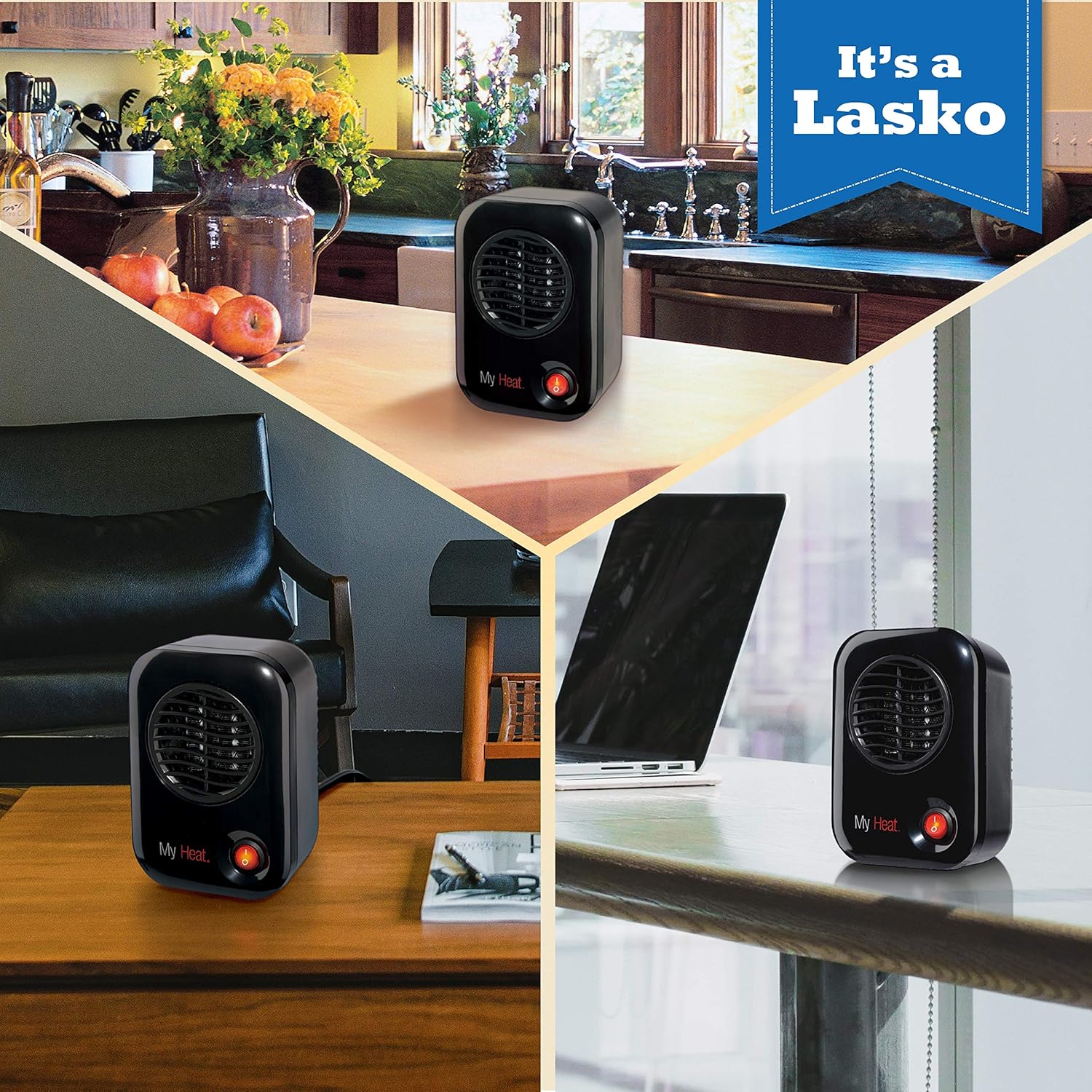 Lasko MyHeat Personal Mini Space Heater 6 Inches Black 200W