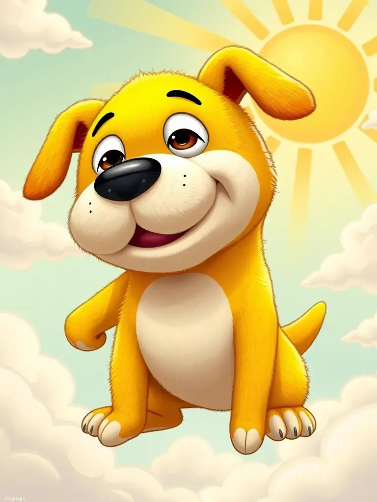 A detailed image of a Jake the Dog plush toy, capturing his stretchy, shape-shifting abilities, with a playful expression and vibrant yellow color.